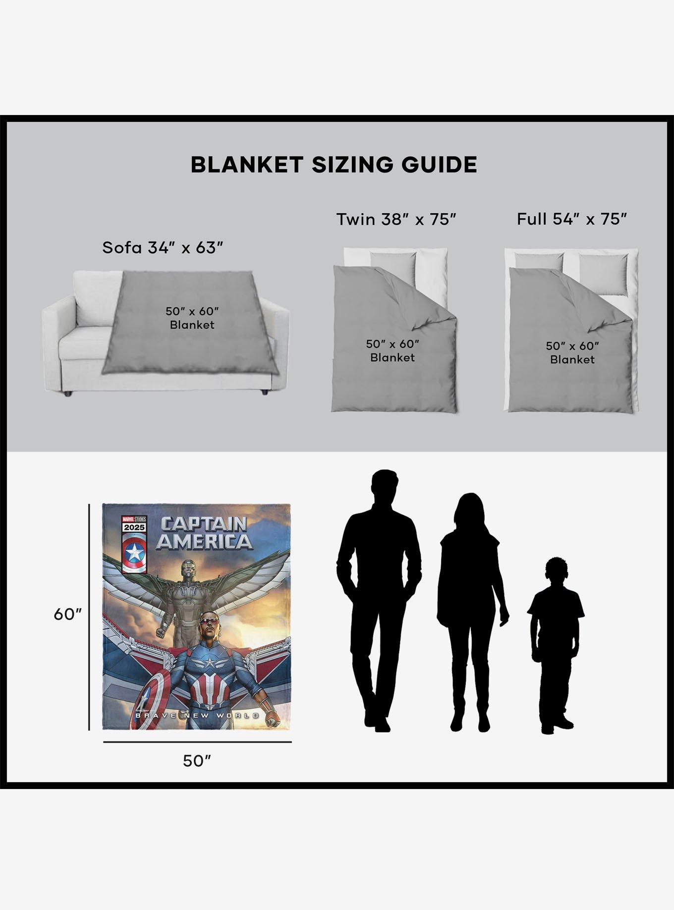 Marvel Captain America: Brave New World Captain Comic Silk Touch Sherpa Throw Blanket, , alternate