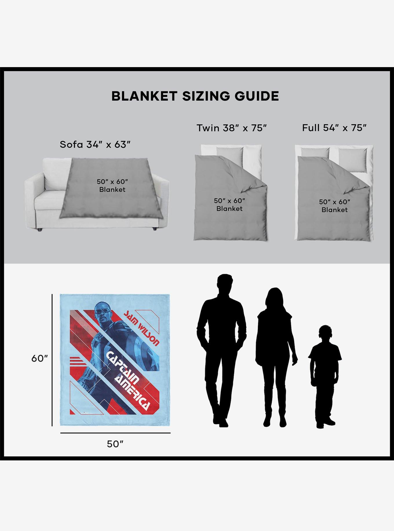 Marvel Captain America: Brave New World Sam Wilson Silk Touch Sherpa Throw Blanket, , alternate