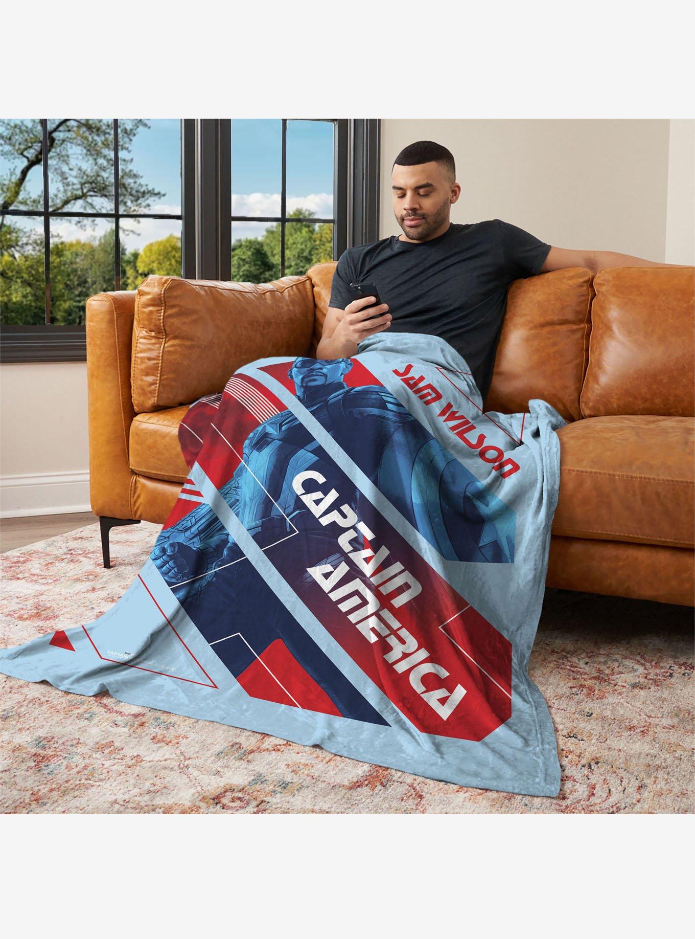 Marvel Captain America: Brave New World Sam Wilson 40x50" Silk Touch Throw Blanket, , hi-res