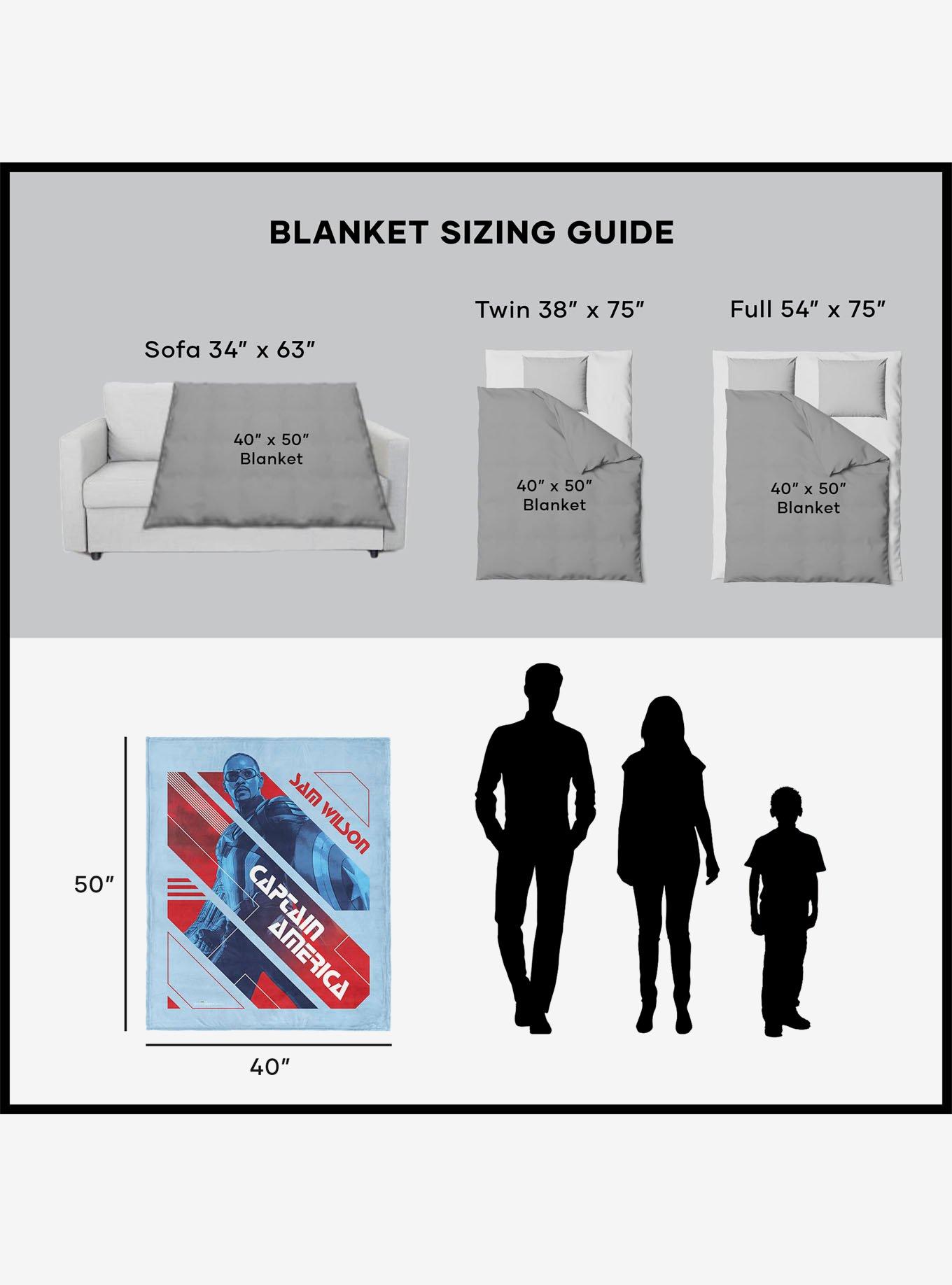 Marvel Captain America: Brave New World Sam Wilson 40x50" Silk Touch Throw Blanket, , alternate