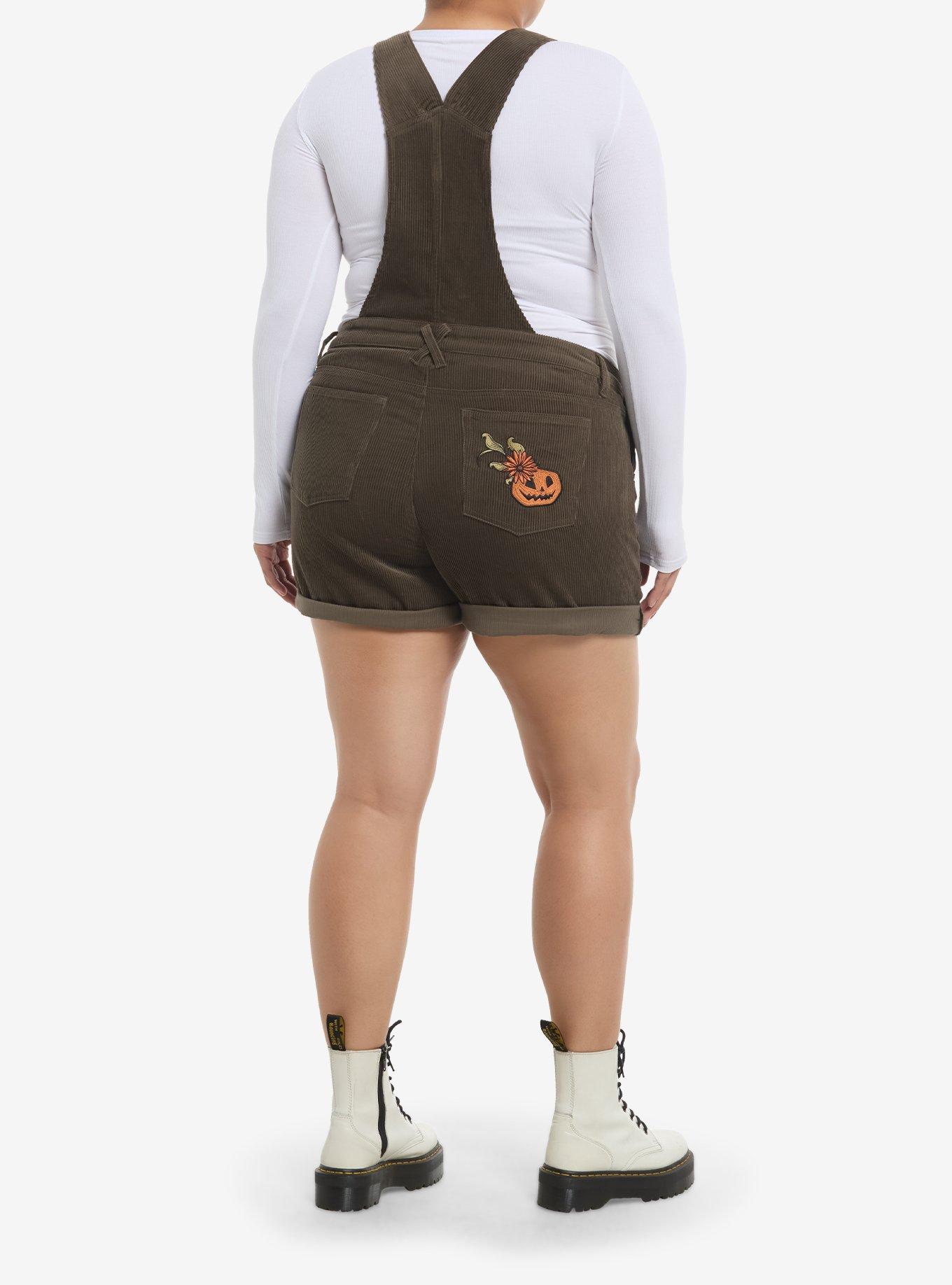 The Nightmare Before Christmas Jack & Zero Corduroy Shortalls Plus Size, MULTI, alternate