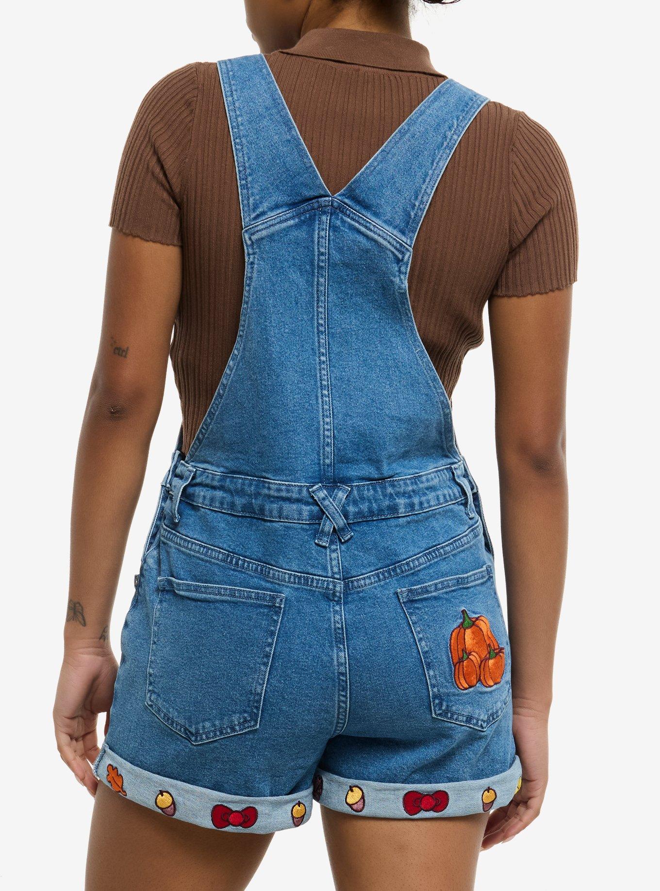 Hello Kitty Fall Denim Shortalls, MULTI, alternate