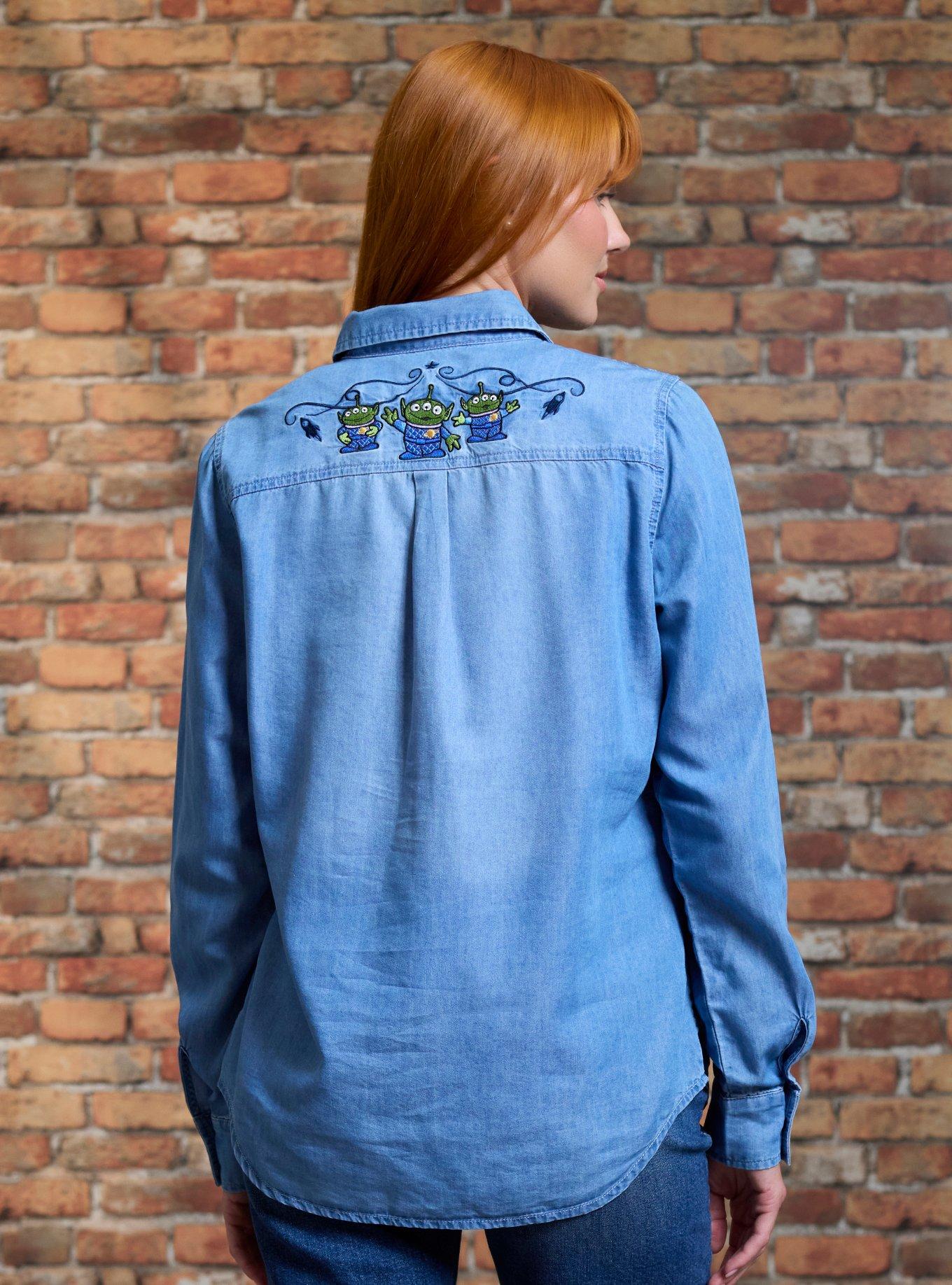 Her Universe Disney Pixar Toy Story Characters Denim Button-Up Her Universe Exclusive, , hi-res