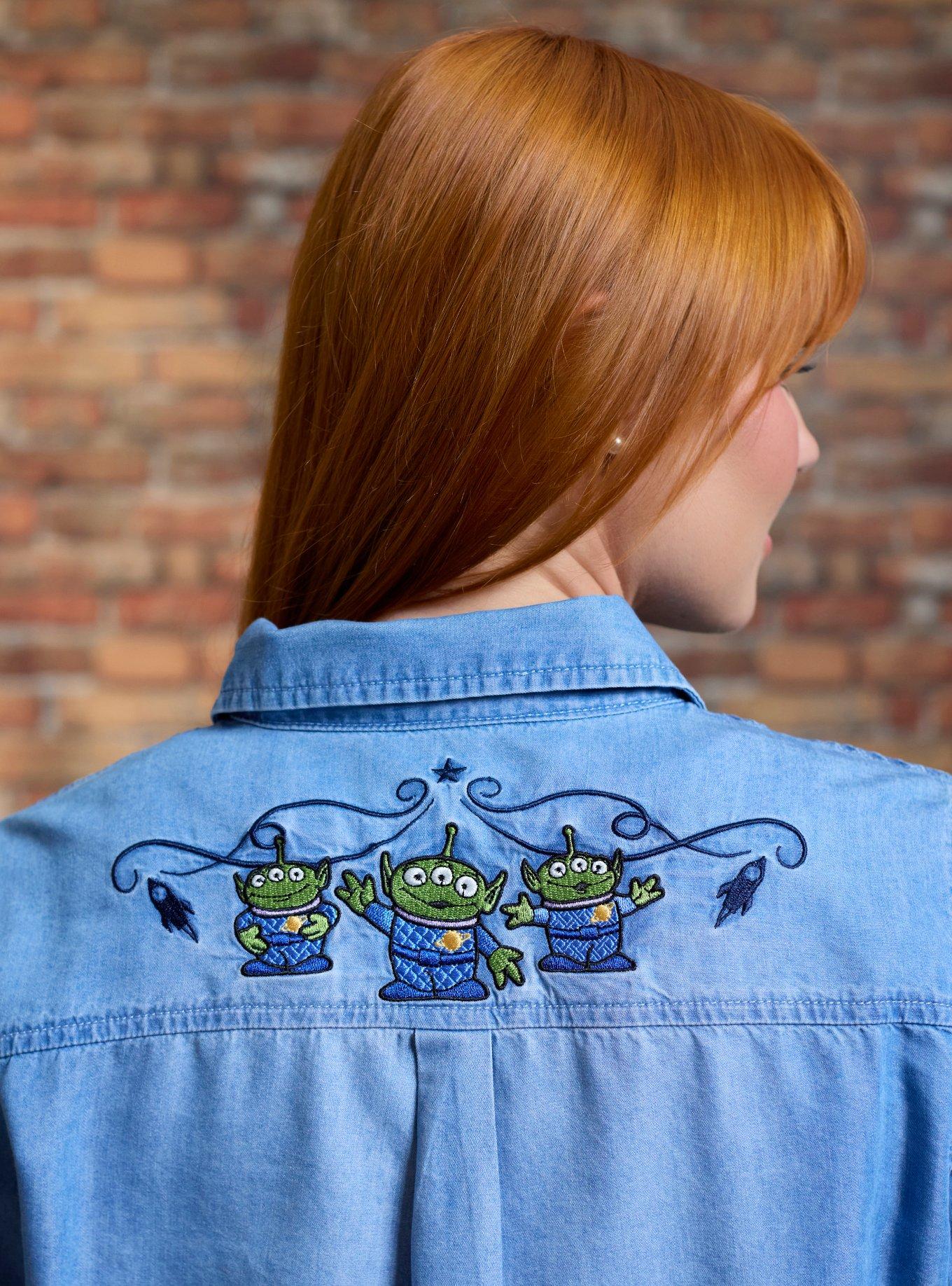 Her Universe Disney Pixar Toy Story Characters Denim Button-Up Her Universe Exclusive, MULTI, alternate