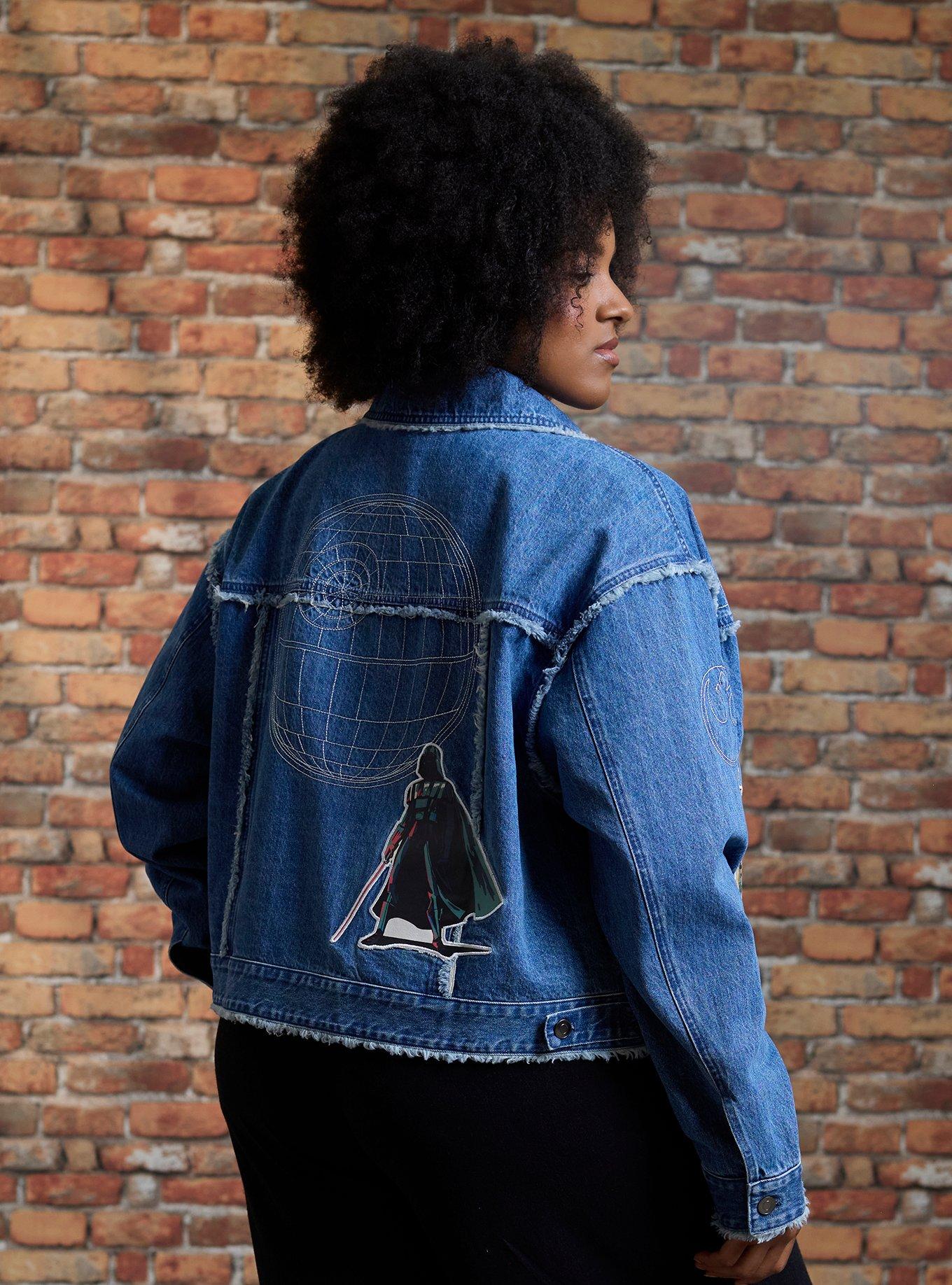 Her Universe Star Wars Characters Denim Jacket Plus Size Her Universe Exclusive, , hi-res
