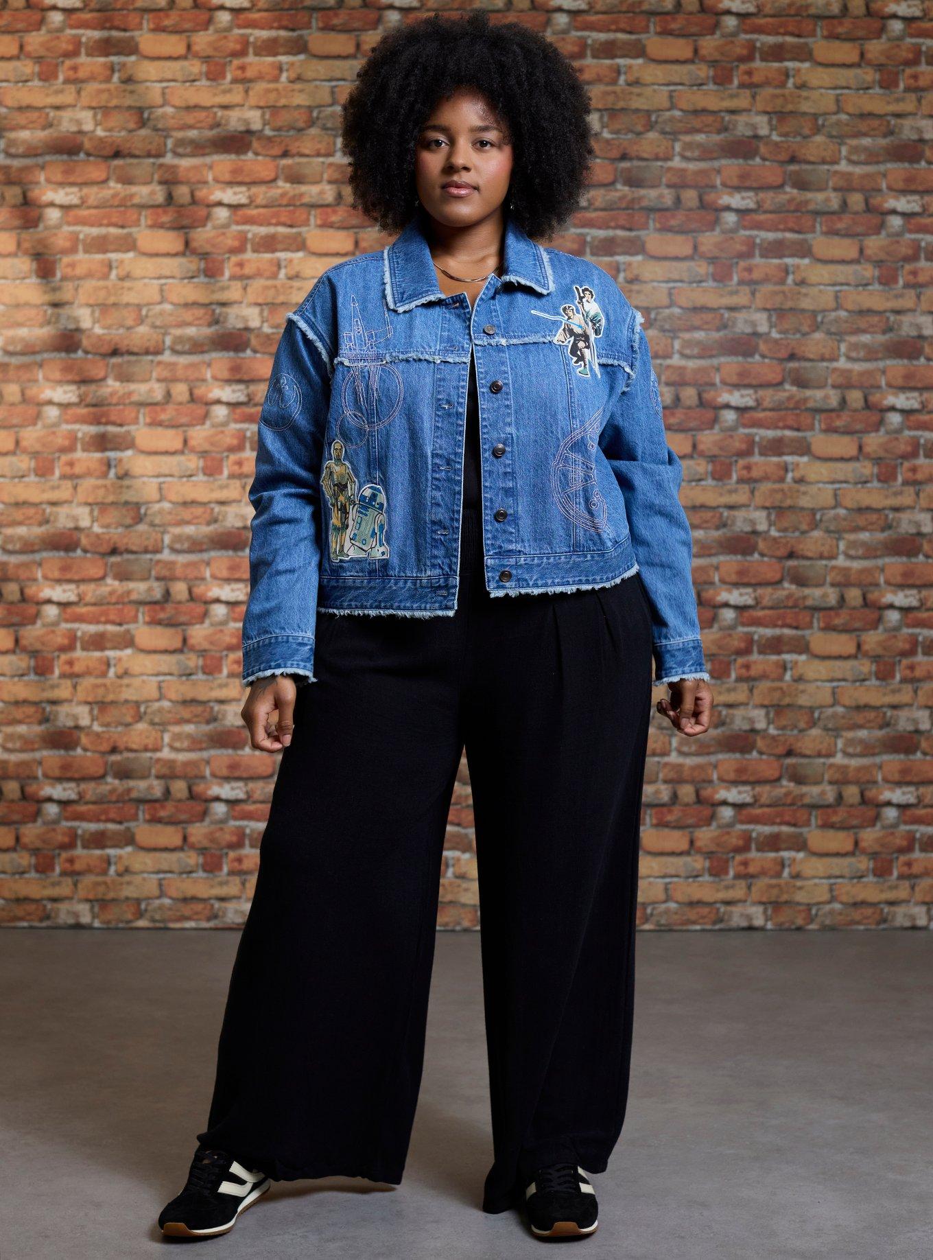 Her Universe Star Wars Characters Denim Jacket Plus Size Her Universe Exclusive, MULTI, alternate