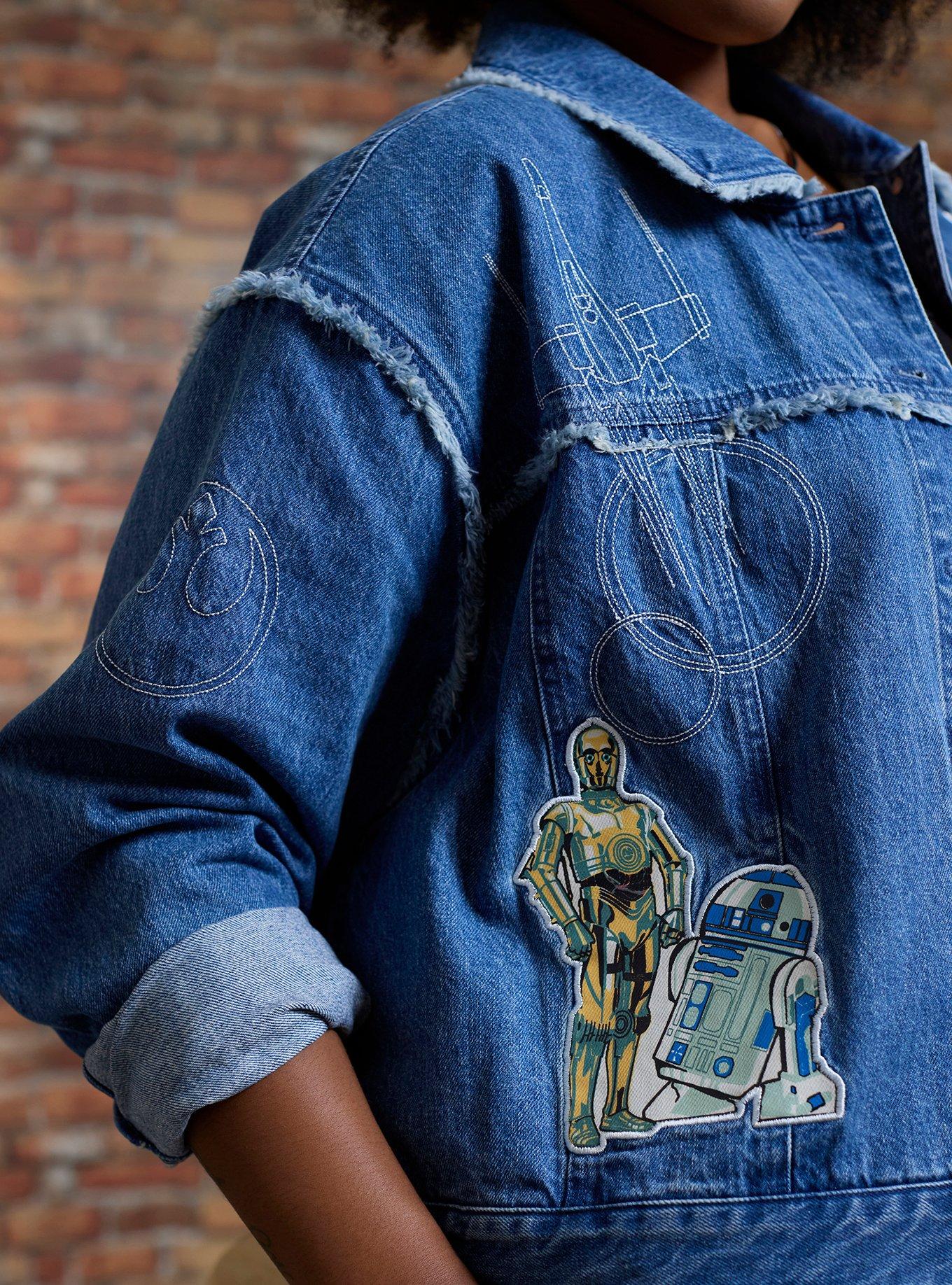 Her Universe Star Wars Characters Denim Jacket Plus Size Her Universe Exclusive, MULTI, alternate