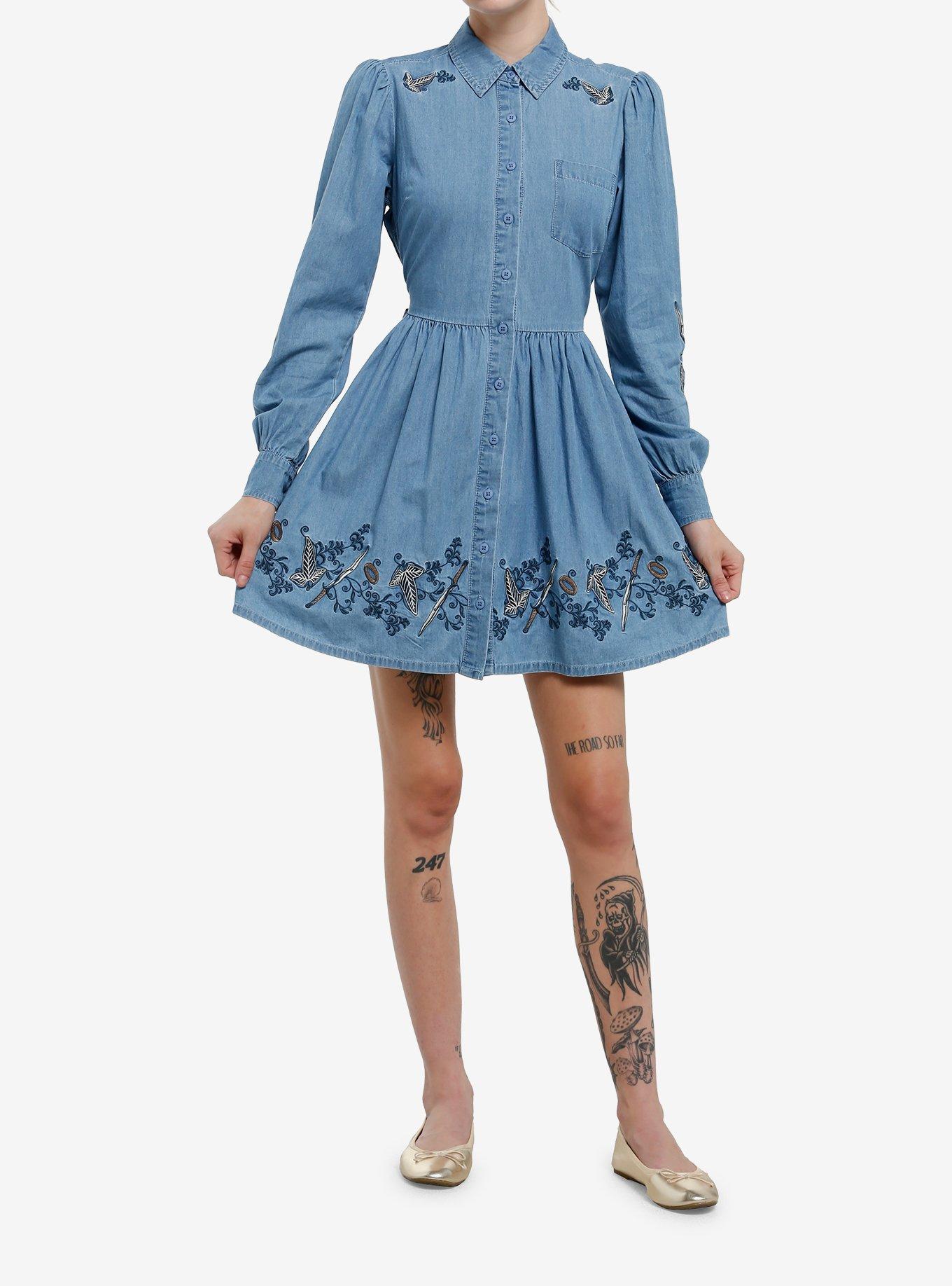 Her Universe The Lord Of The Rings Icons Denim Dress Her Universe Exclusive, , hi-res