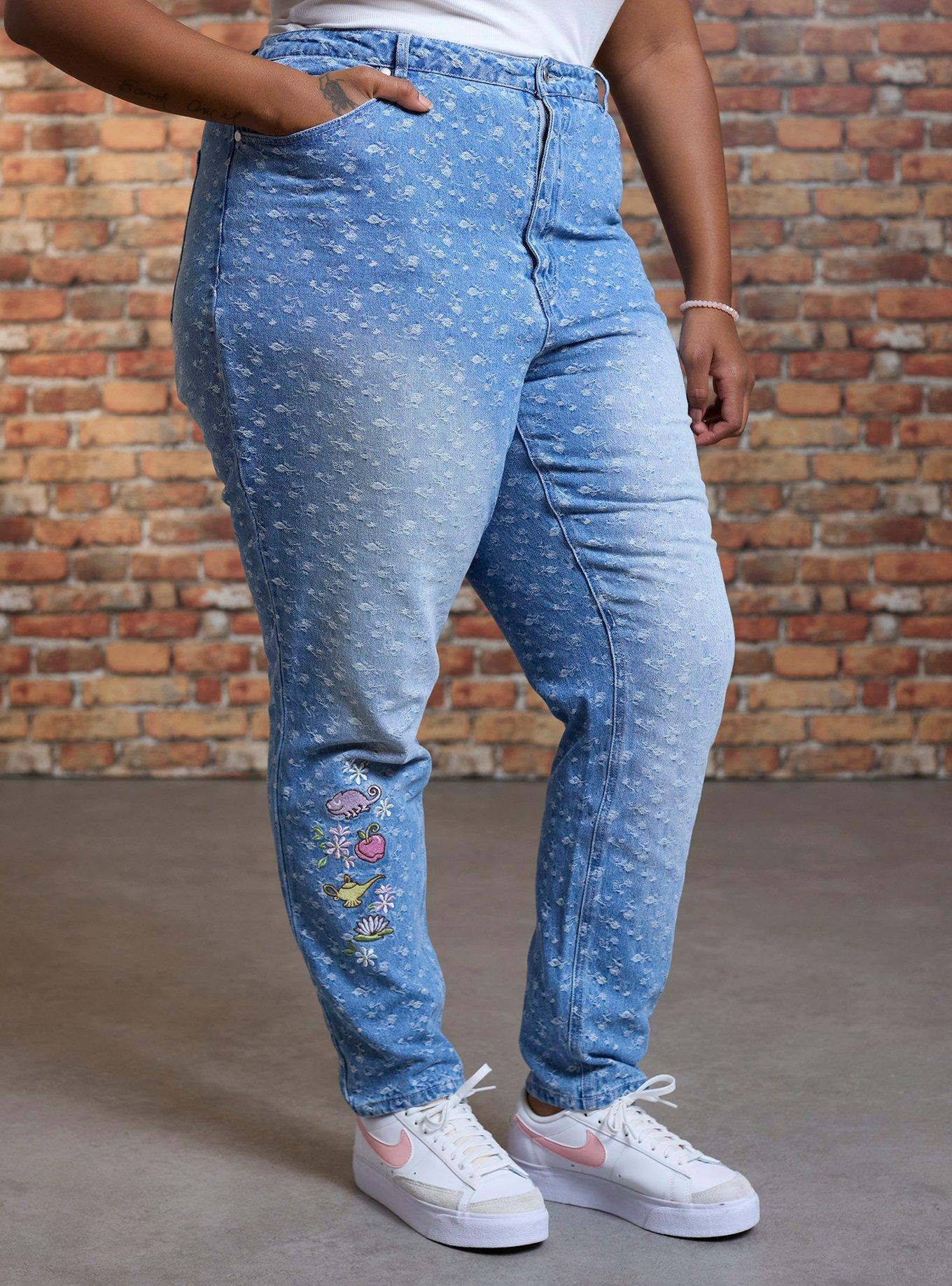 Her Universe Disney Princess Icons Mom Jeans Plus Size Her Universe Exclusive, MULTI, alternate