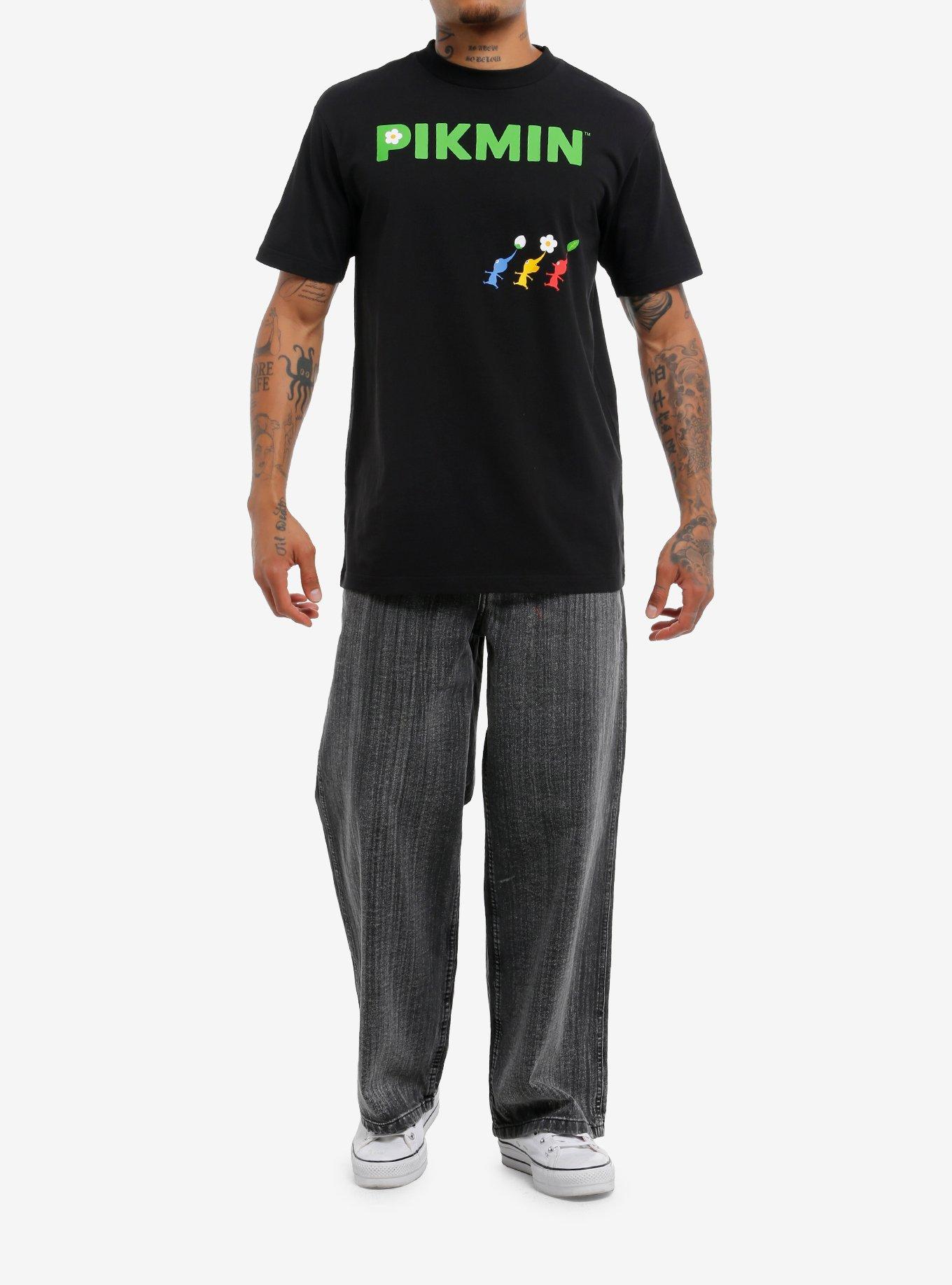 Pikmin Logo Marching T-Shirt, BLACK, alternate