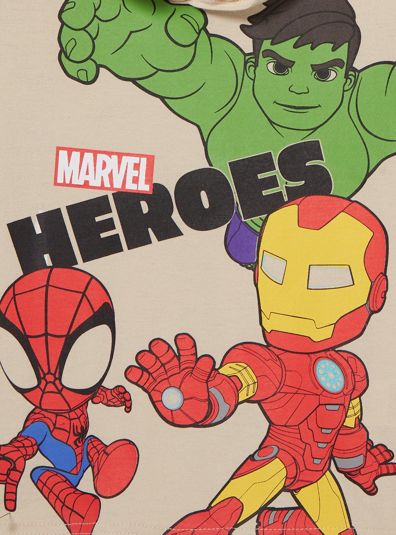 Marvel Heroes Toddler Shirt and Shorts Set — BoxLunch Exclusive, MULTI, alternate