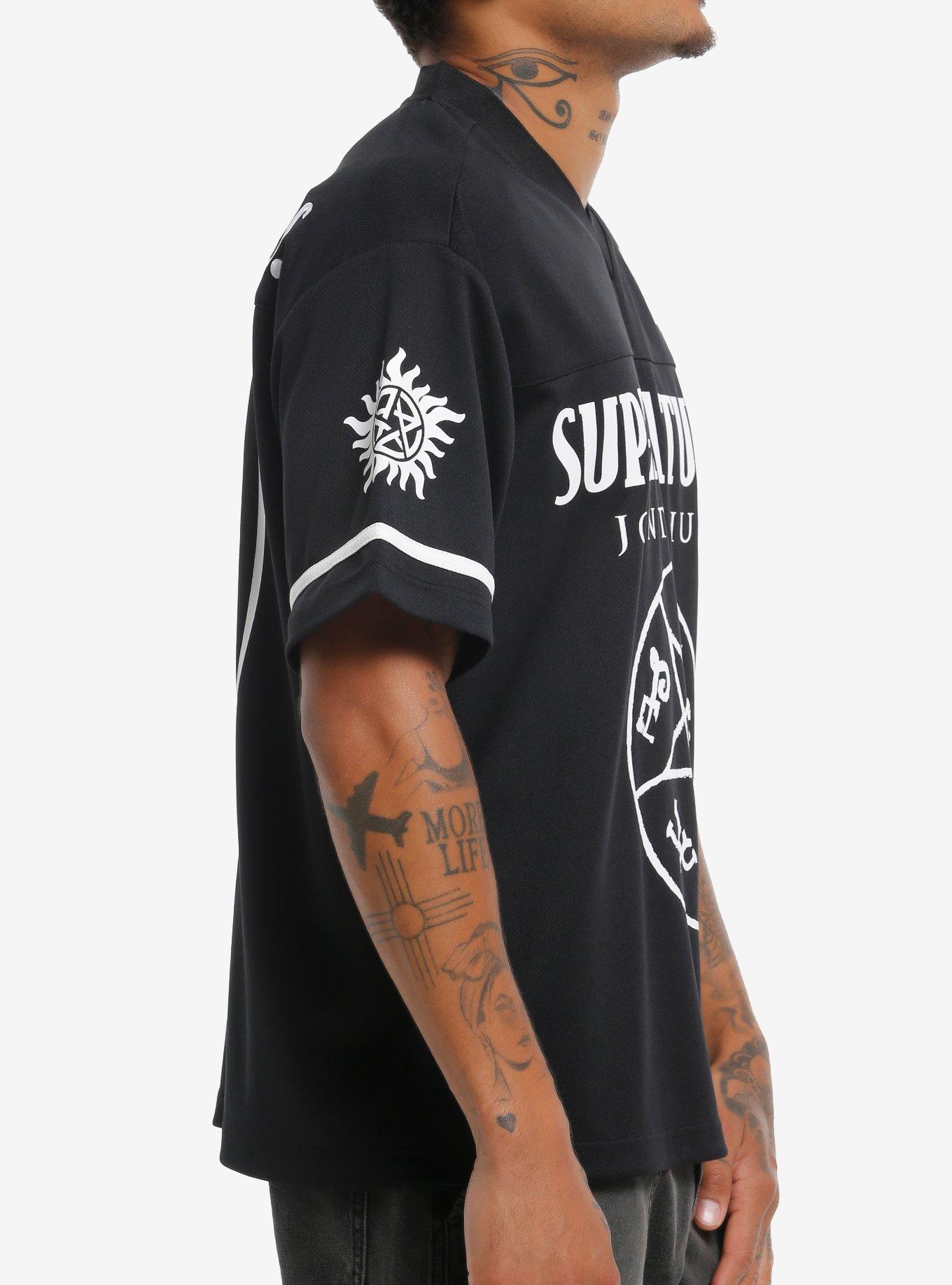 Supernatural Winchester Brothers Football Jersey, BLACK, alternate