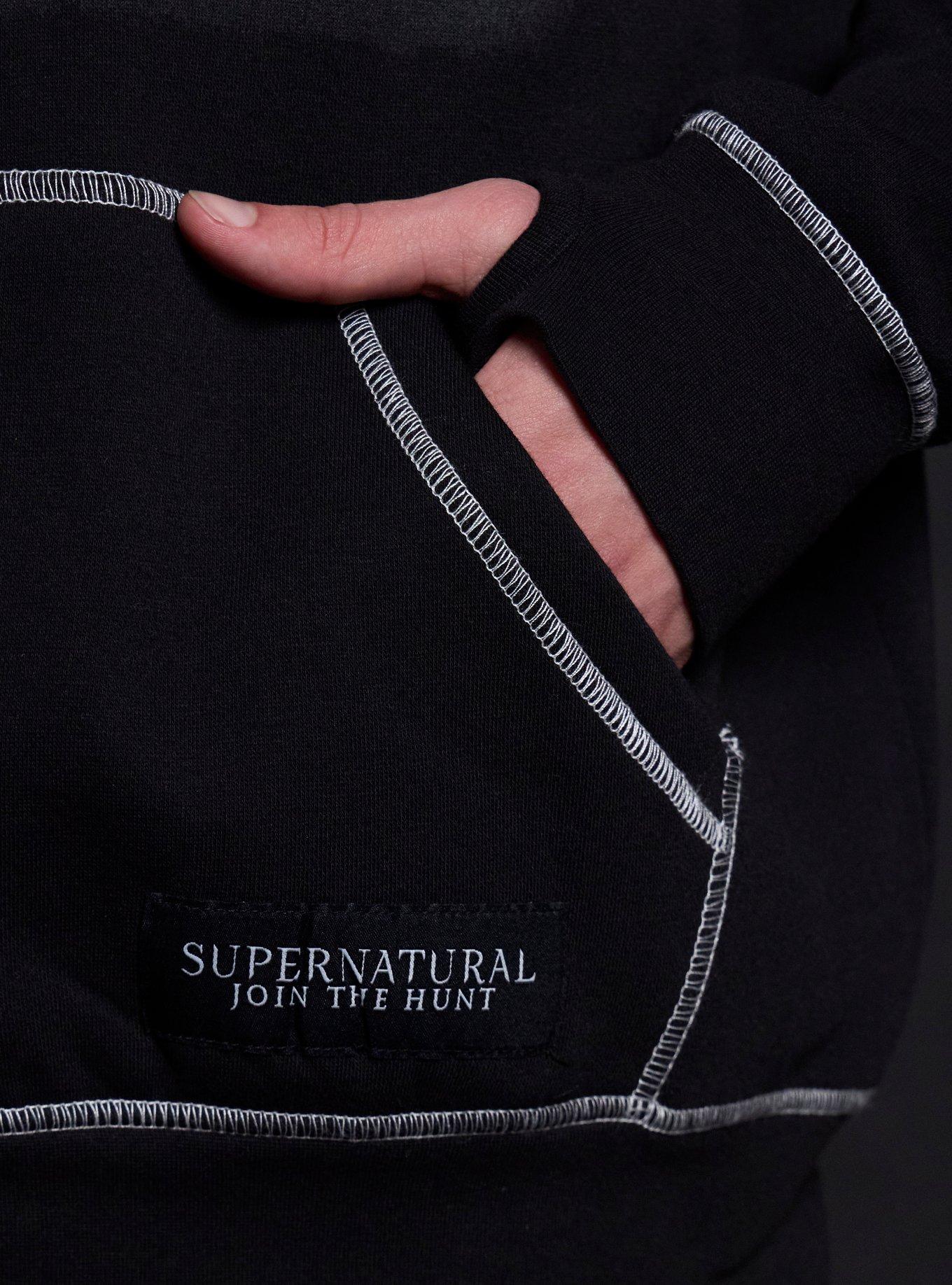 Supernatural Winchesters Icons Glow-In-The-Dark Hoodie, BLACK, alternate