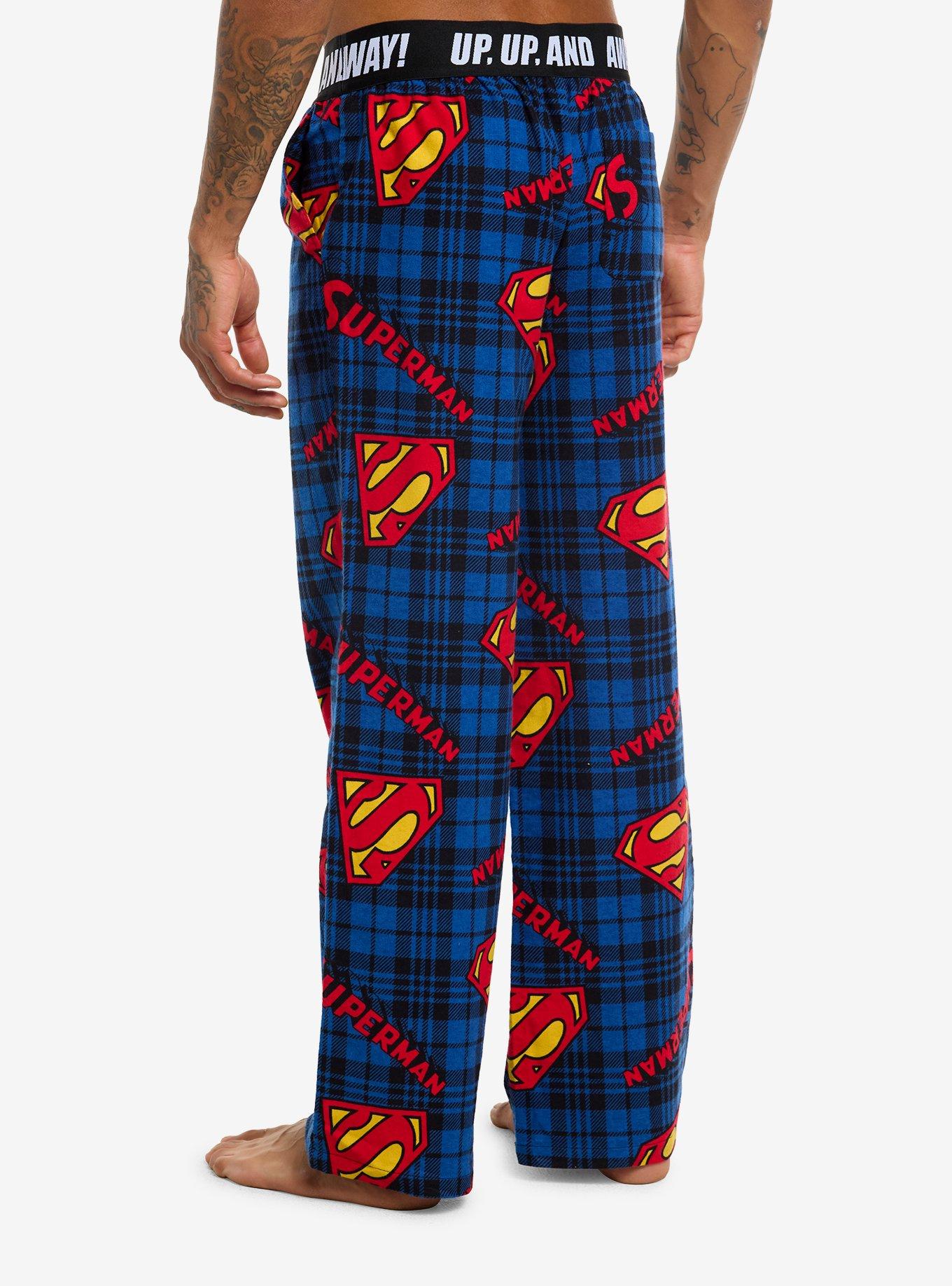 Marvel Superman Plaid Pajama Pants, , hi-res