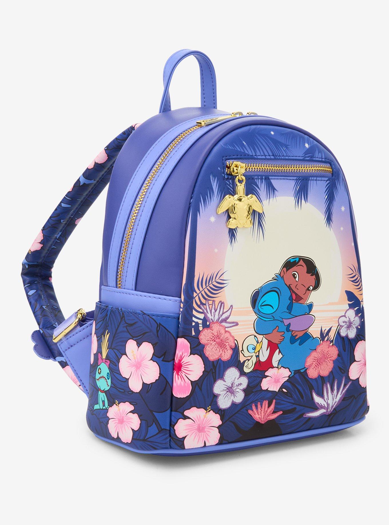 Loungefly Disney Lilo & Stitch Floral Sunset Scene Mini Backpack (BoxLunch 10th Anniversary Edition) - BoxLunch Exclusive, , hi-res