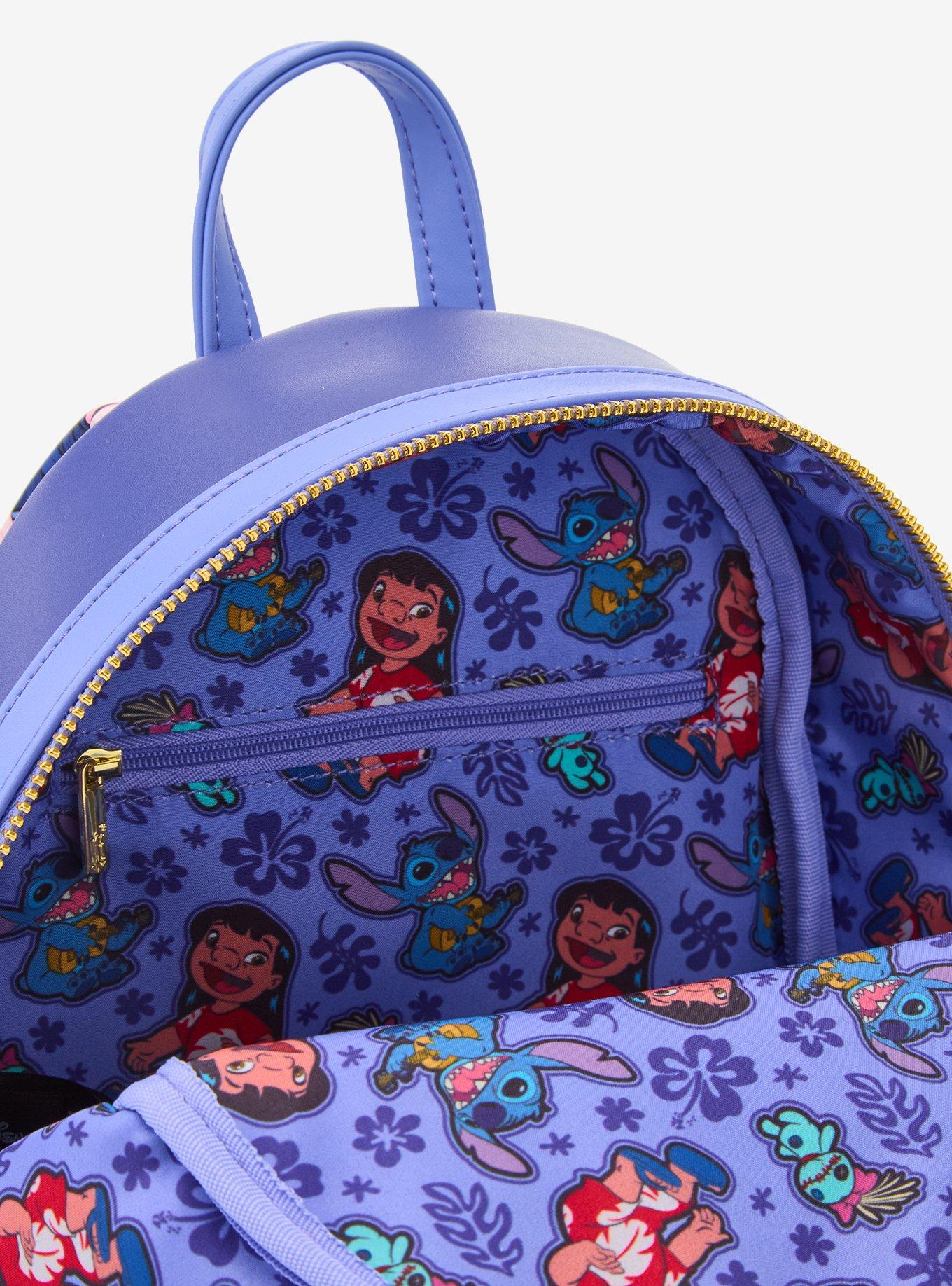 Loungefly Disney Lilo & Stitch Floral Sunset Scene Mini Backpack (BoxLunch 10th Anniversary Edition) - BoxLunch Exclusive