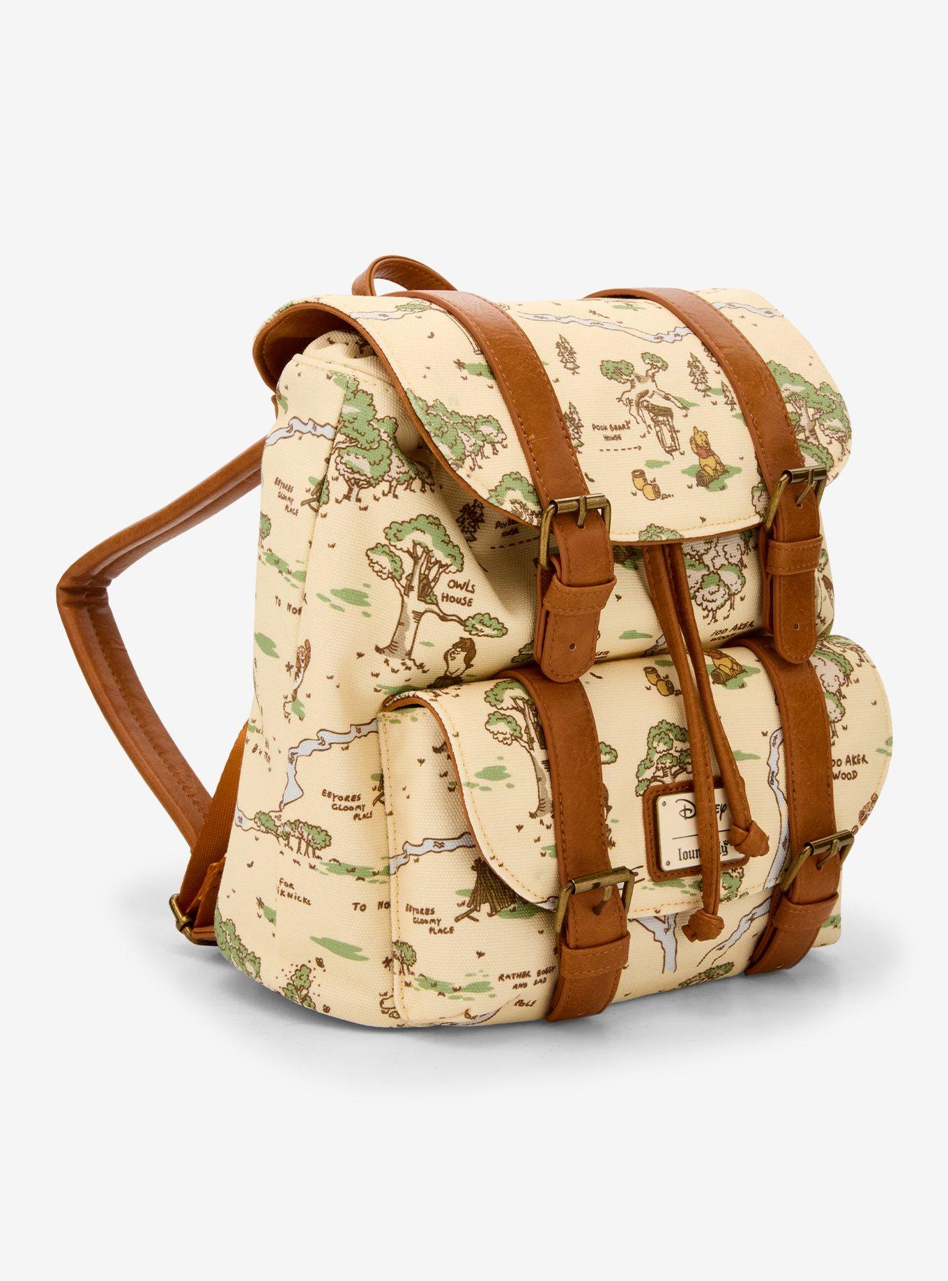 Loungefly Disney Winnie the Pooh Hundred Acre Wood Map Buckle Strap Mini Backpack (BoxLunch 10th Anniversary Edition) - BoxLunch Exclusive, , hi-res