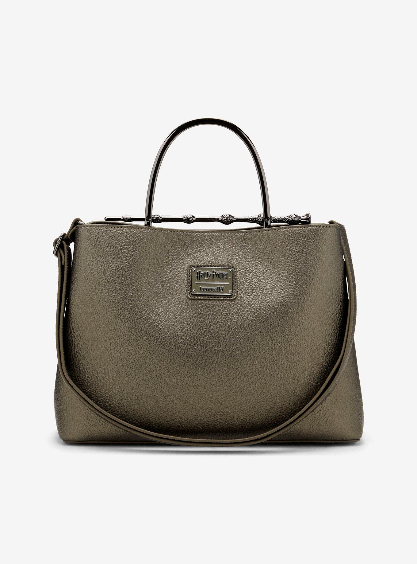 Loungefly Harry Potter Black Gold Pebble Texture Elder Wand Handbag (BoxLunch 10th Anniversary) - BoxLunch Exclusive, , alternate