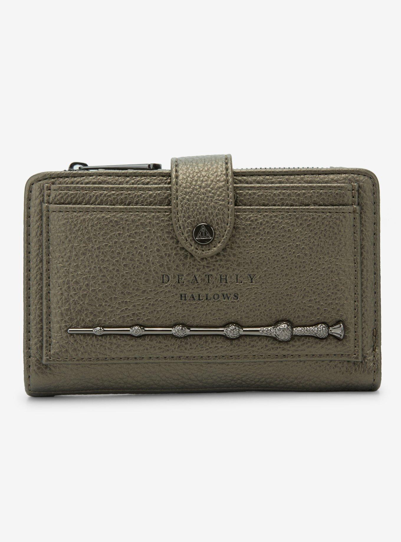 Loungefly Harry Potter Black Gold Pebble Texture Elder Wand Wallet (BoxLunch 10th Anniversary) - BoxLunch Exclusive
