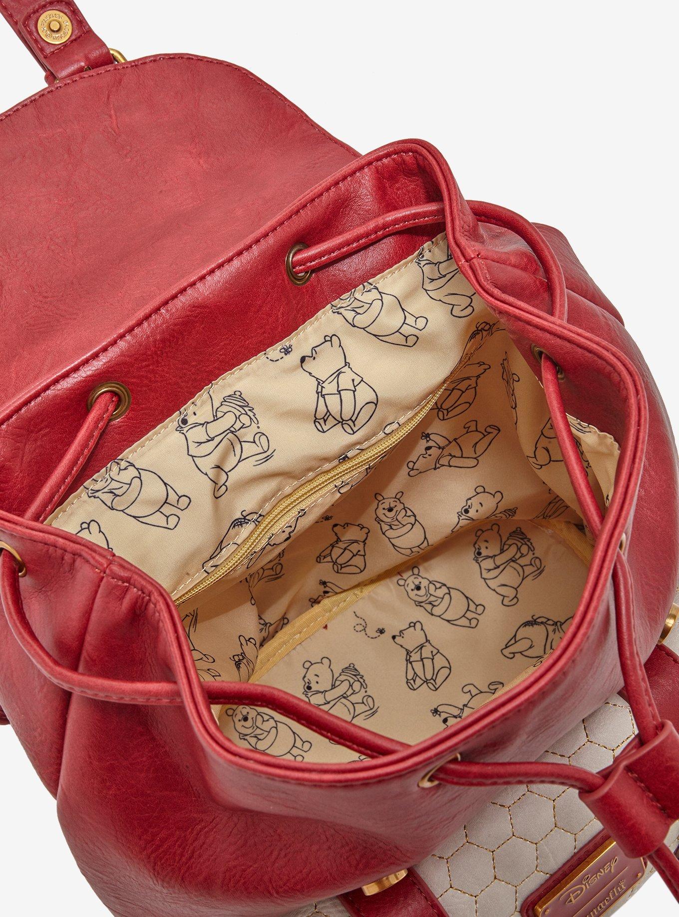 Loungefly Disney Winnie the Pooh Honeycomb Pattern Buckle Strap Mini Backpack - BoxLunch Exclusive