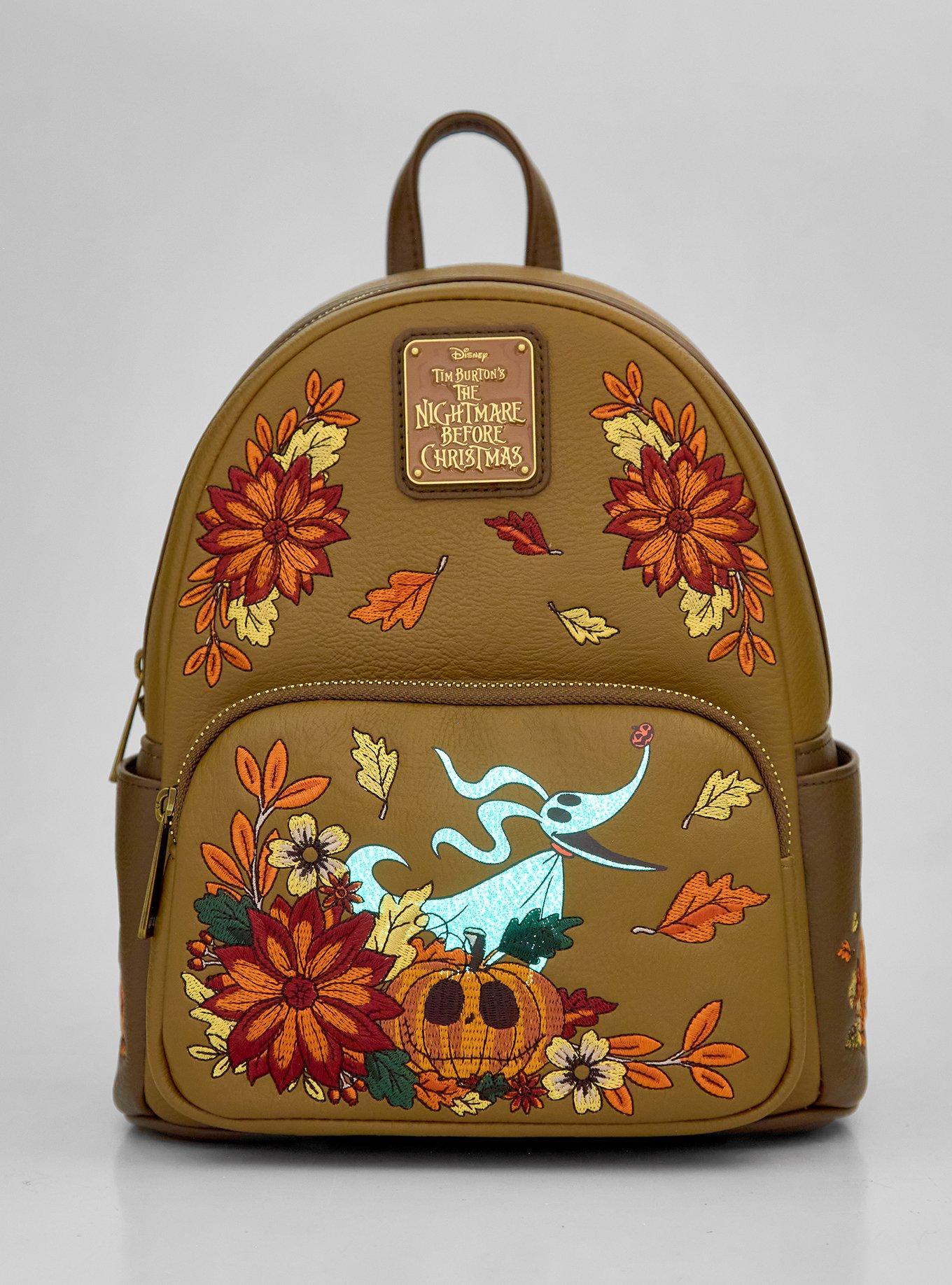 Disney The Nightmare Before Christmas Zero & Jack Skellington Fall Glow-in-the-Dark Mini Backpack - BoxLunch Exclusive, , hi-res