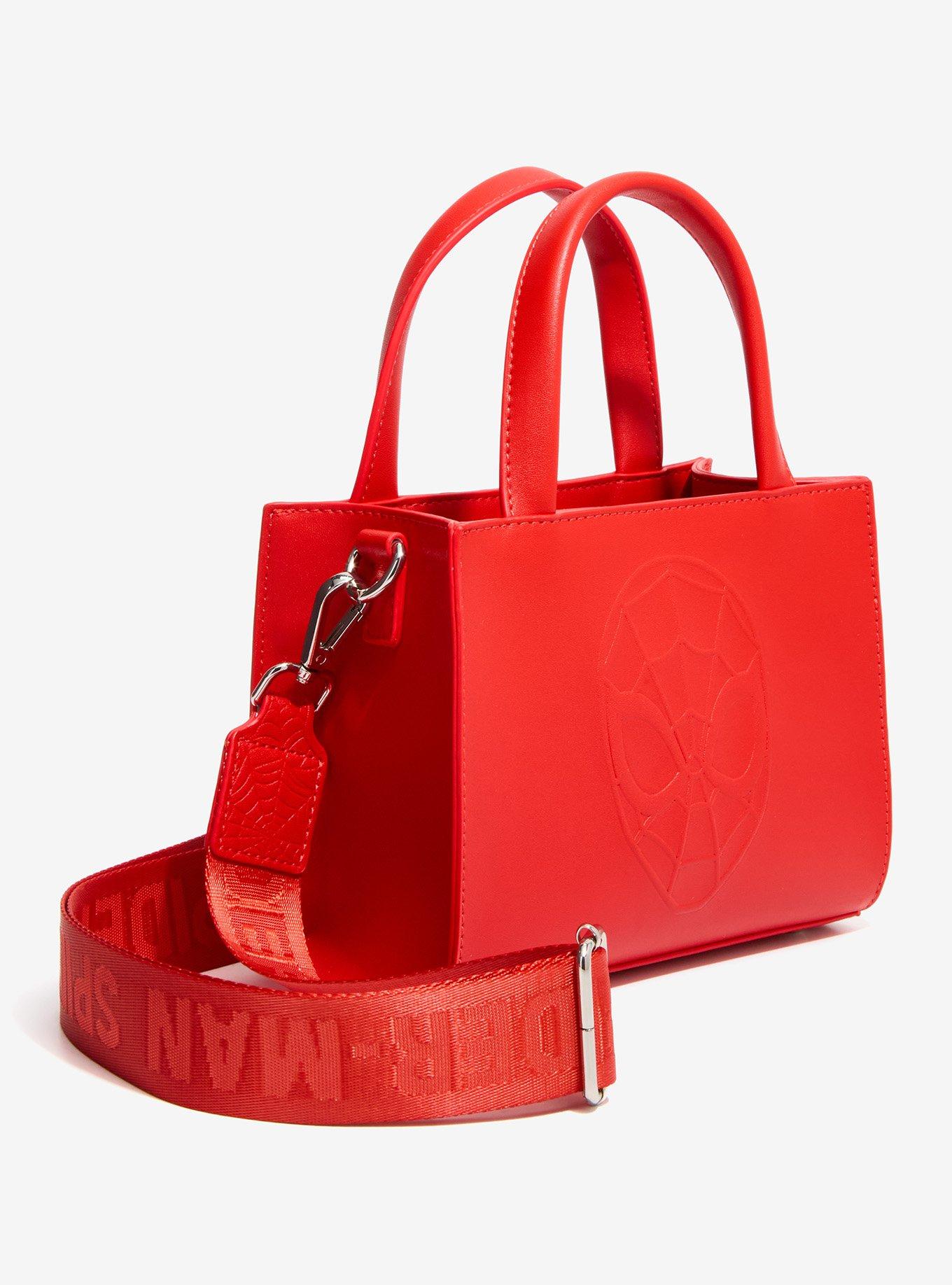 Loungefly Marvel Spider-Man Embossed Mask Crossbody Mini Tote Bag - BoXLunch Exclusive, , hi-res