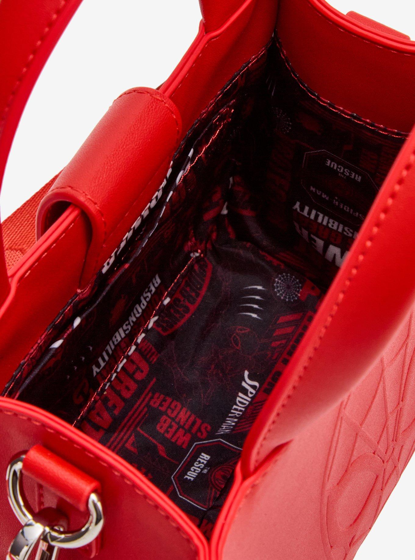 Loungefly Marvel Spider-Man Embossed Mask Crossbody Mini Tote Bag - BoXLunch Exclusive, , alternate