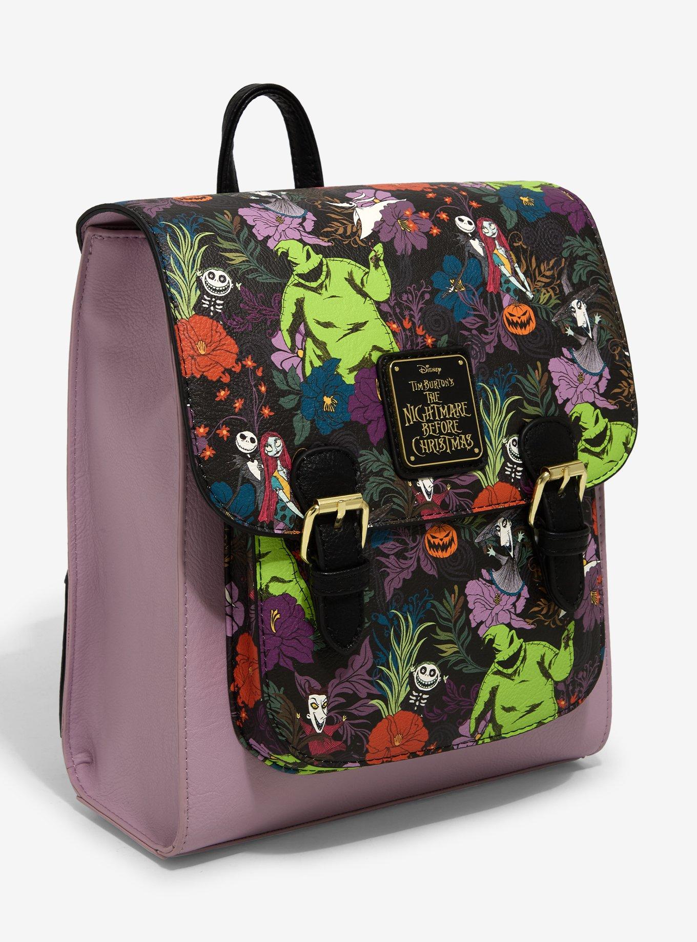 Loungefly Disney The Nightmare Before Christmas Allover Print Buckle Mini Backpack — BoxLunch Exclusive, , hi-res