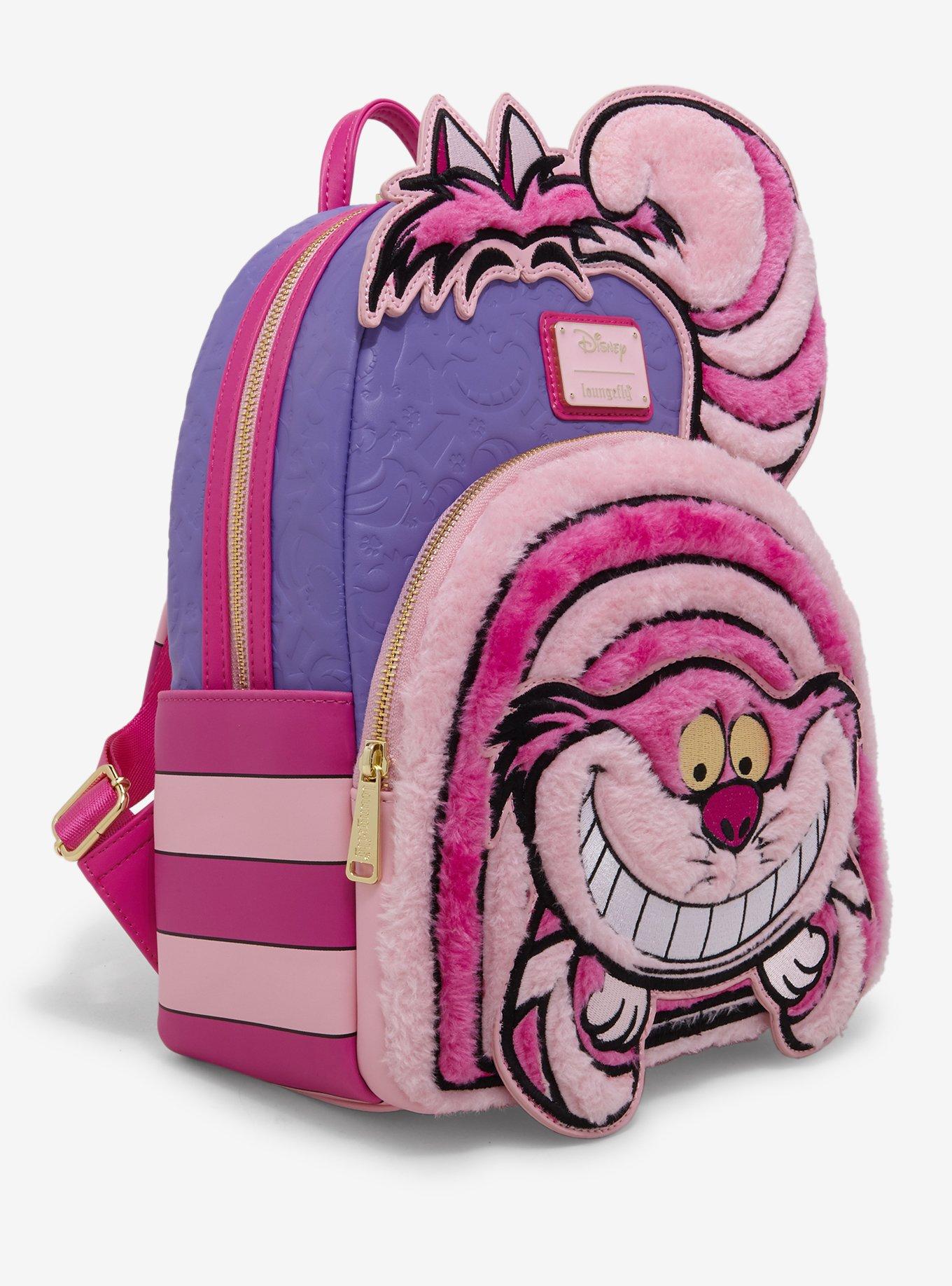 Loungefly Disney Alice in Wonderland Fuzzy Cheshire Cat Mini Backpack - BoxLunch Exclusive, , hi-res
