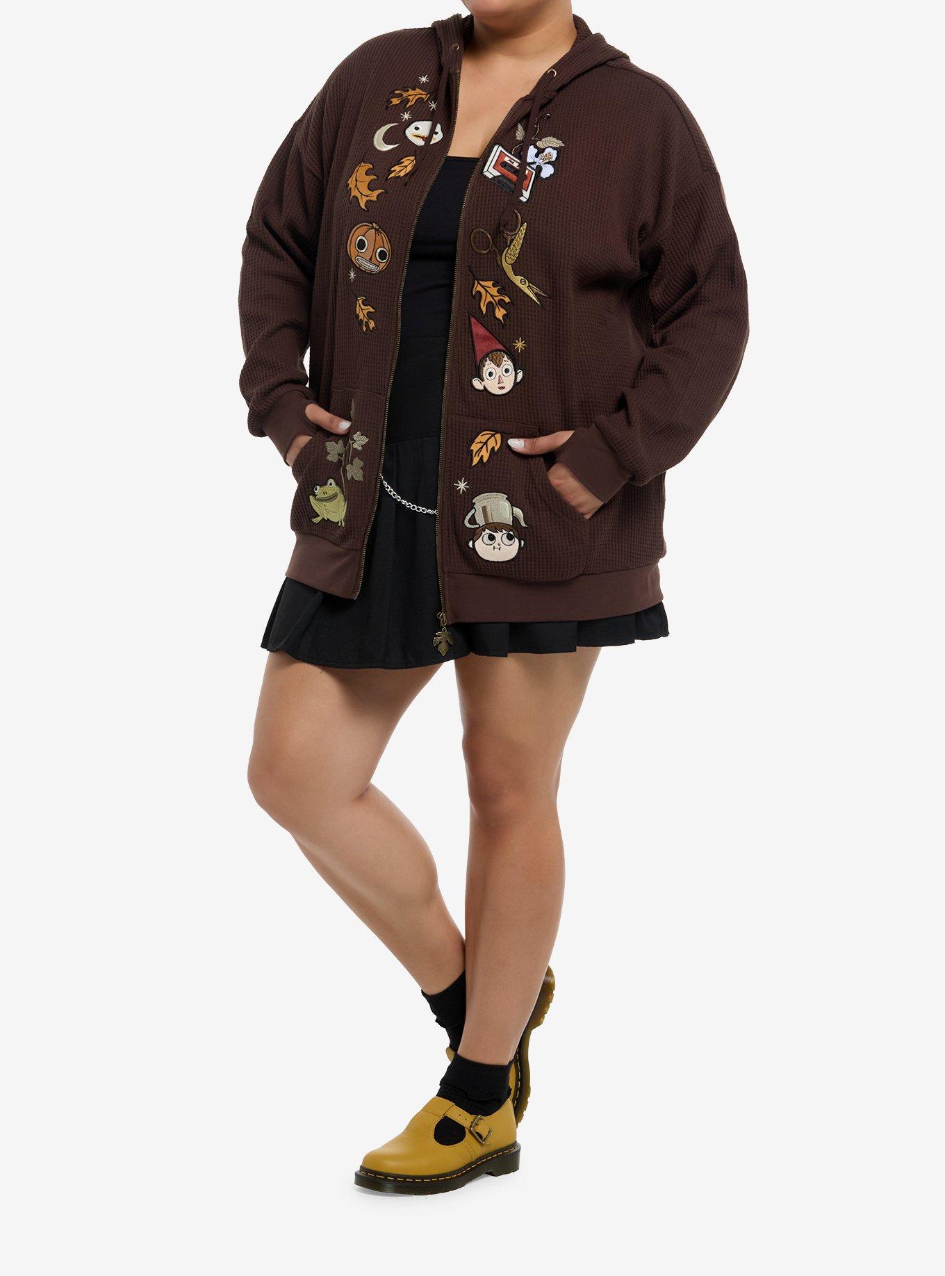 Over The Garden Wall Icons Oversized Thermal Hoodie Plus Size, , hi-res