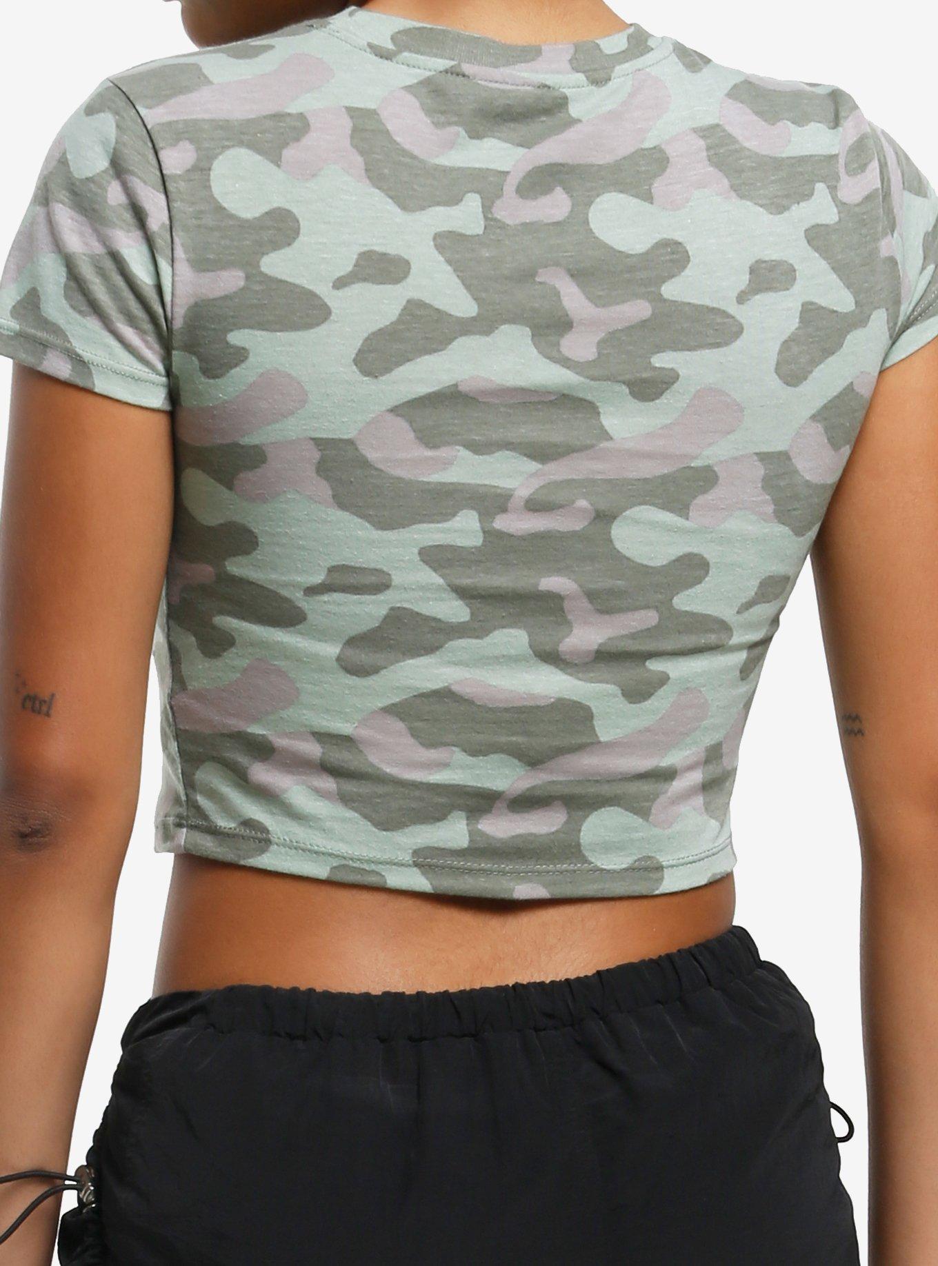 It's Happy Bunny Dead On The Inside Camo Girls Baby T-Shirt, , hi-res