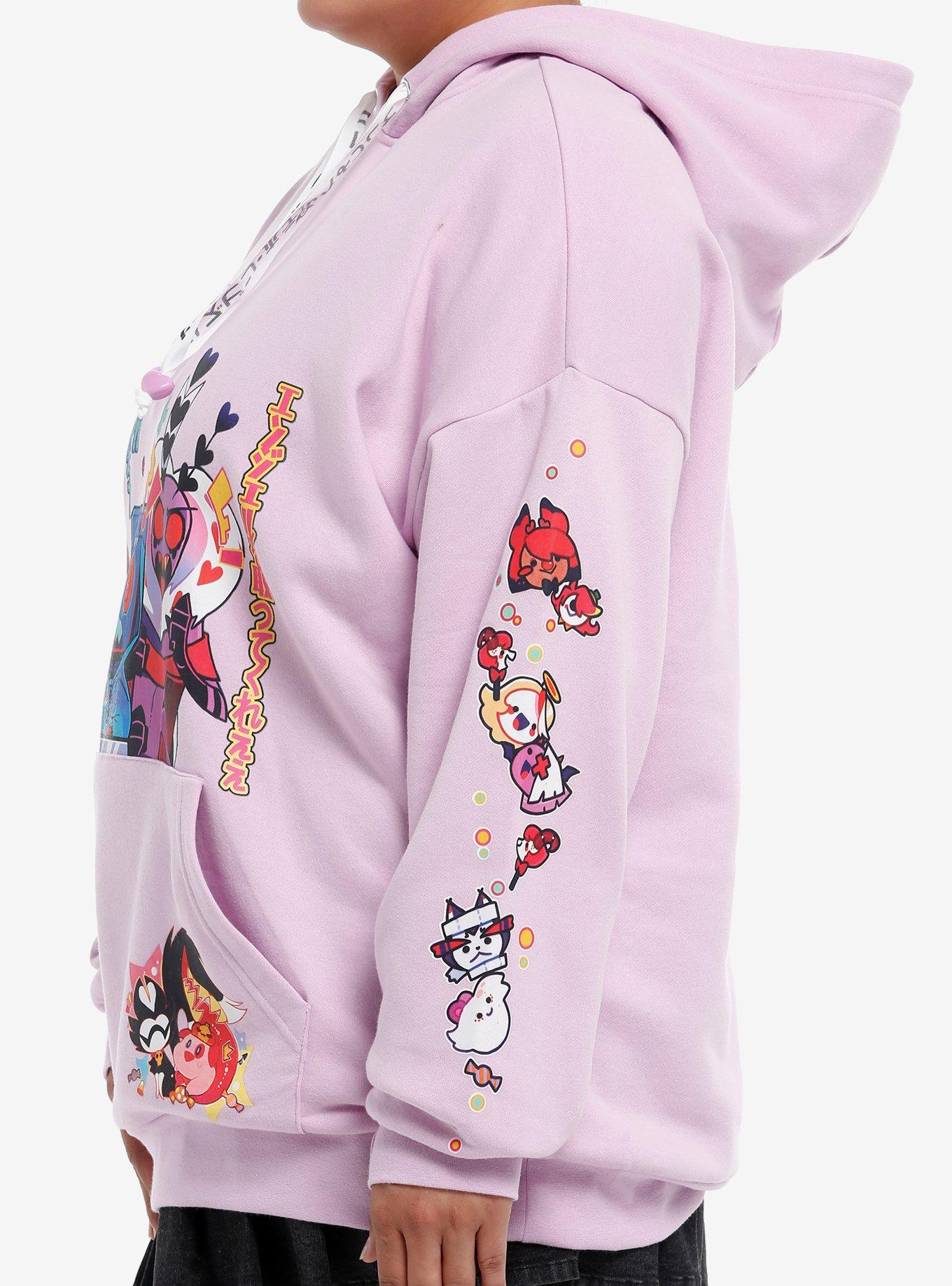 Hazbin Hotel The Vees Arcade Girls Oversized Hoodie Plus Size, MULTI, alternate