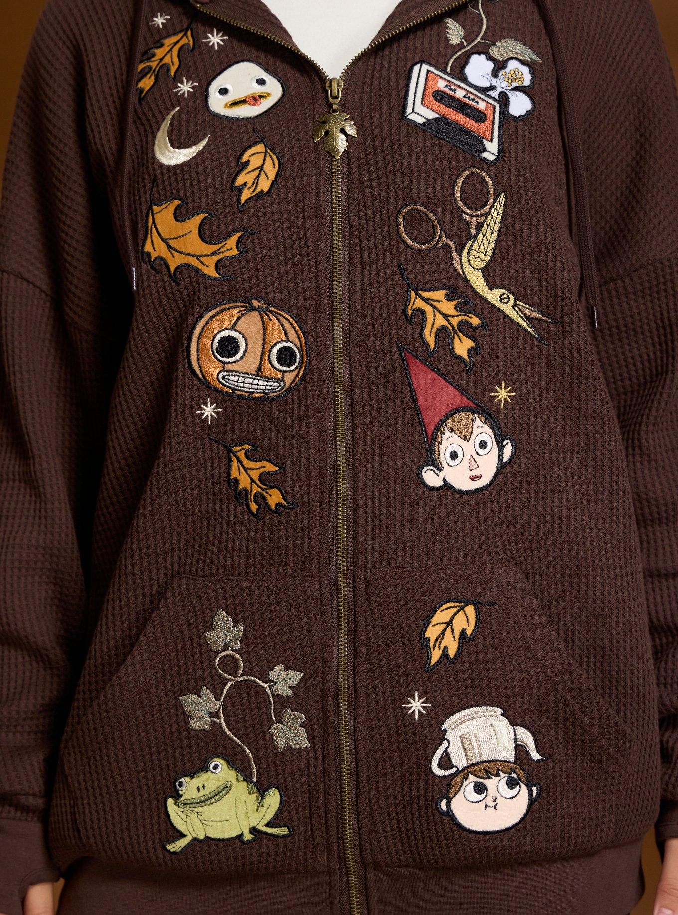 Over The Garden Wall Icons Girls Oversized Thermal Hoodie, MULTI, alternate