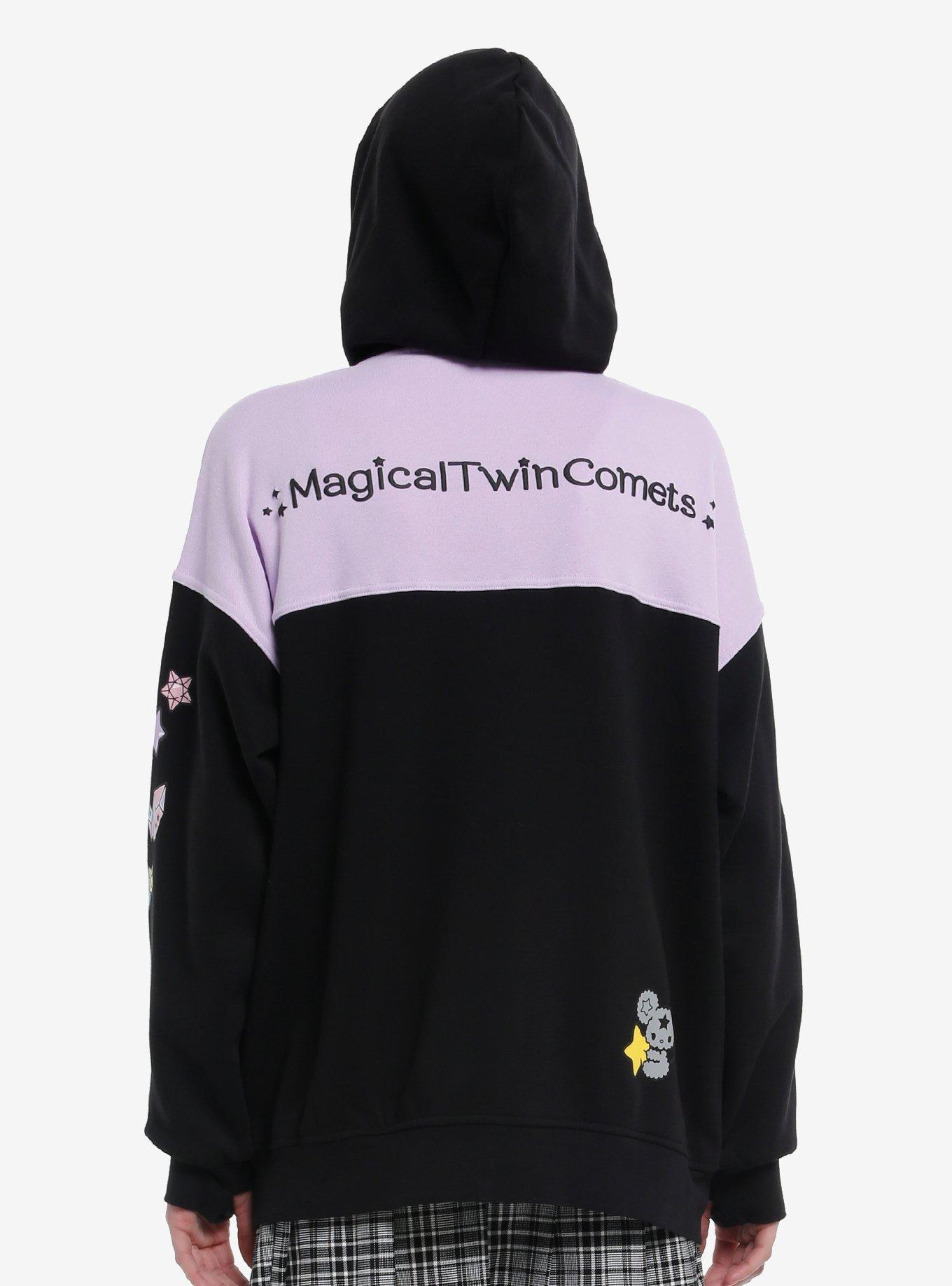 Magical Twin Comets Grommet Strap Color-Block Girls Oversized Hoodie, , hi-res