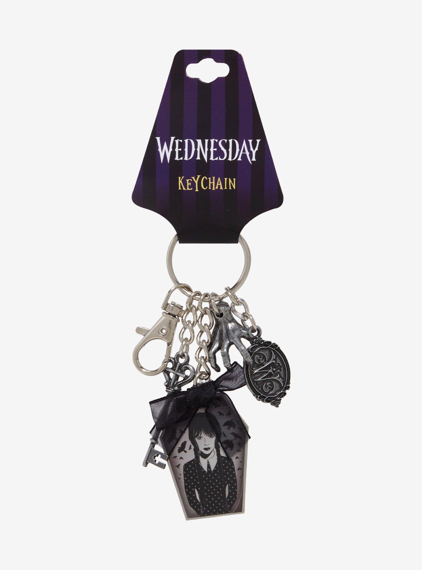 Wednesday Portrait Multi-Charm Keychain - BoxLunch Exclusive, , alternate