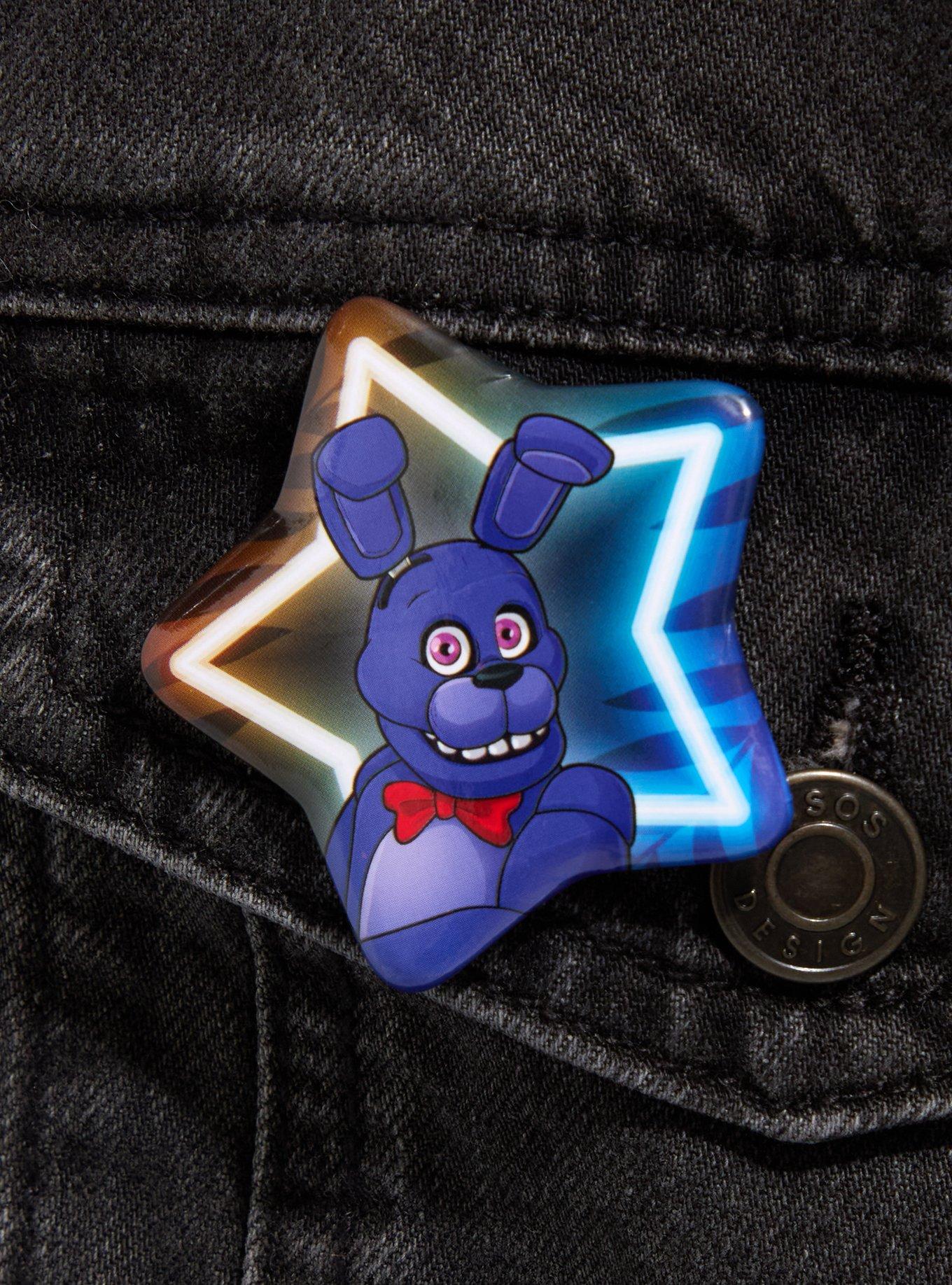 Five Nights at Freddy's Bonnie Star Button Pin, , hi-res