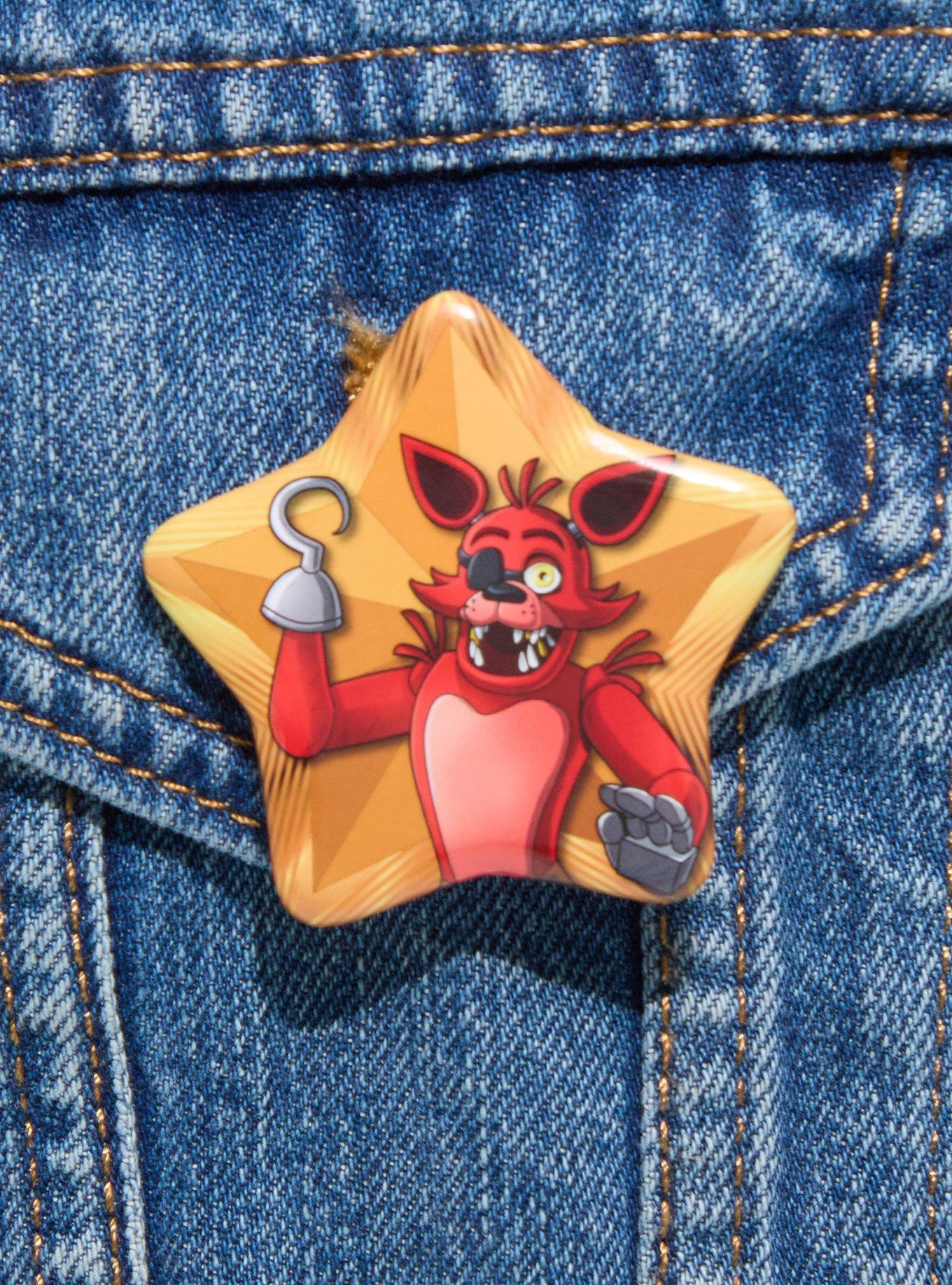 Five Nights at Freddy's Foxy Star Button Pin, , hi-res