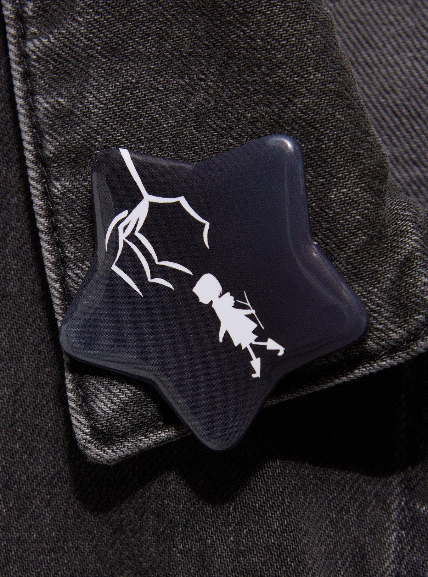 Coraline Silhouette Star Button Pin, , alternate