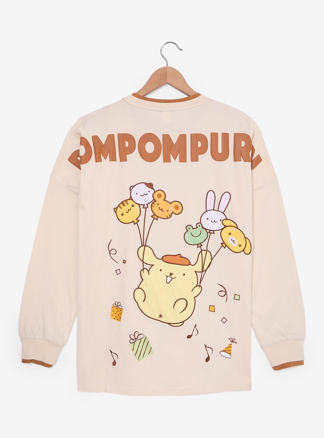 Sanrio Pompompurin Party Long Sleeve T-Shirt — BoxLunch Exclusive, , hi-res