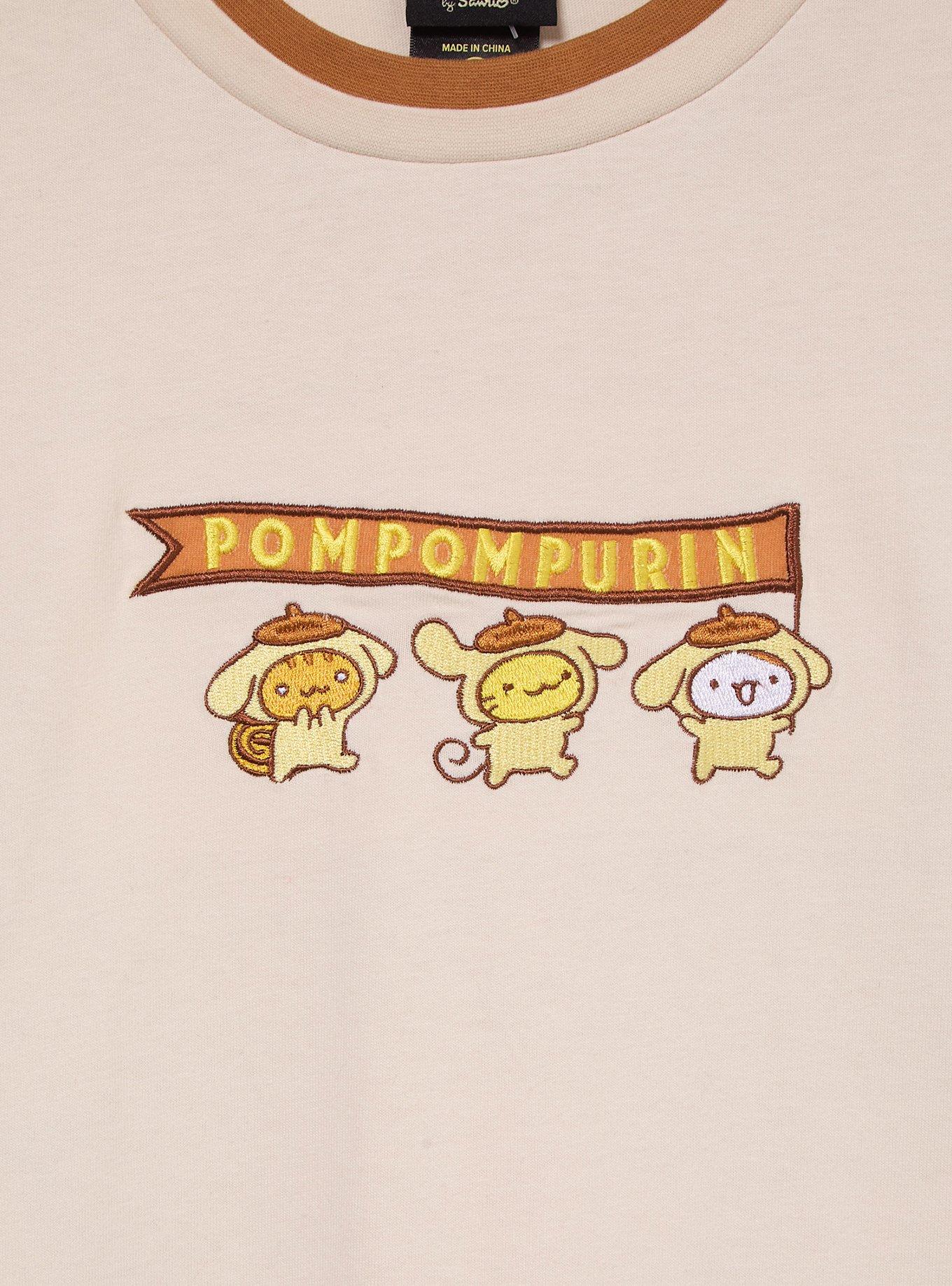 Sanrio Pompompurin Party Long Sleeve T-Shirt — BoxLunch Exclusive, OFF WHITE, alternate