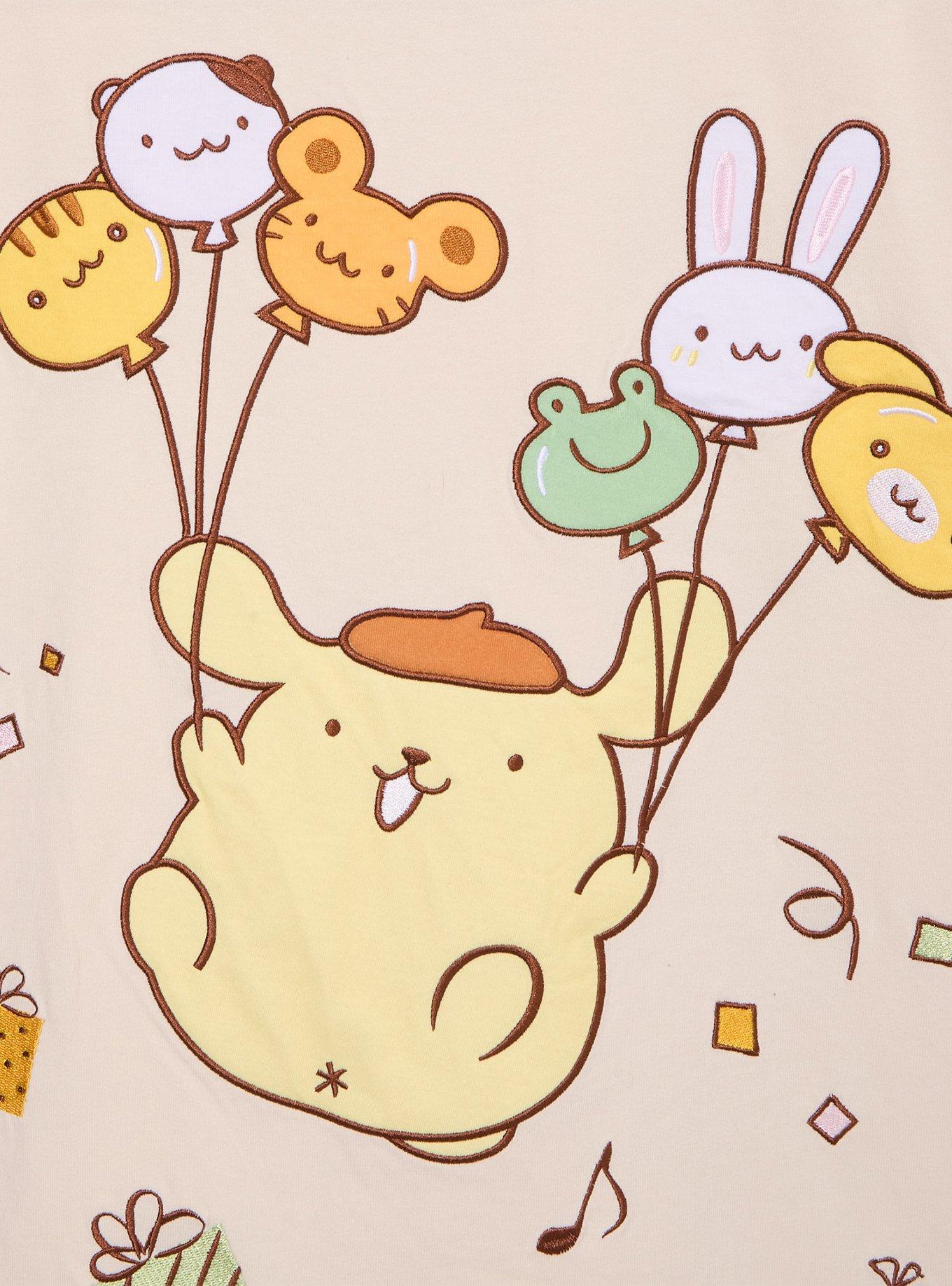 Sanrio Pompompurin Party Long Sleeve T-Shirt — BoxLunch Exclusive, OFF WHITE, alternate