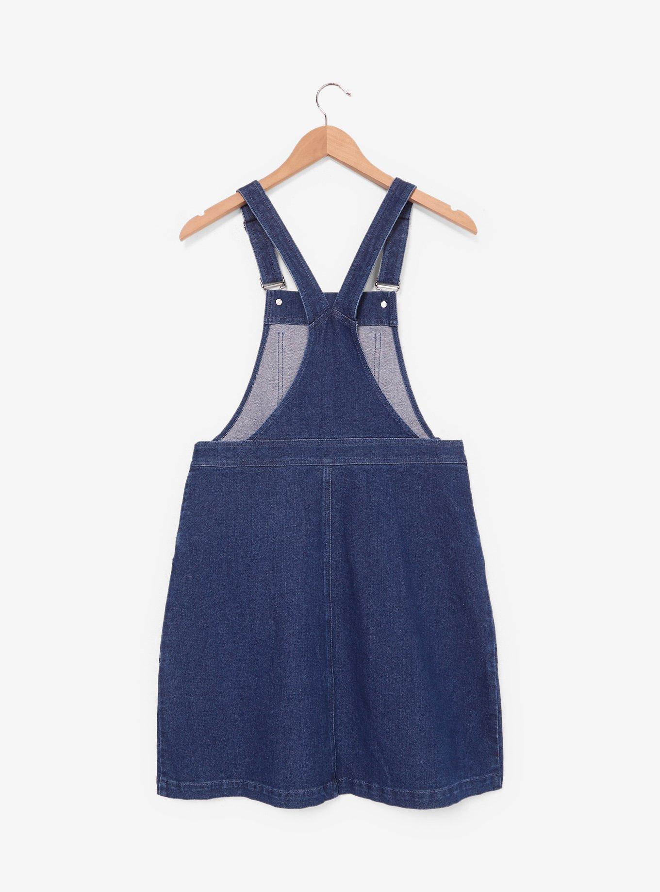 Studio Ghibli&reg; My Neighbor Totoro Embroidered Overall Dress &mdash; BoxLunch Exclusive, DENIM, alternate
