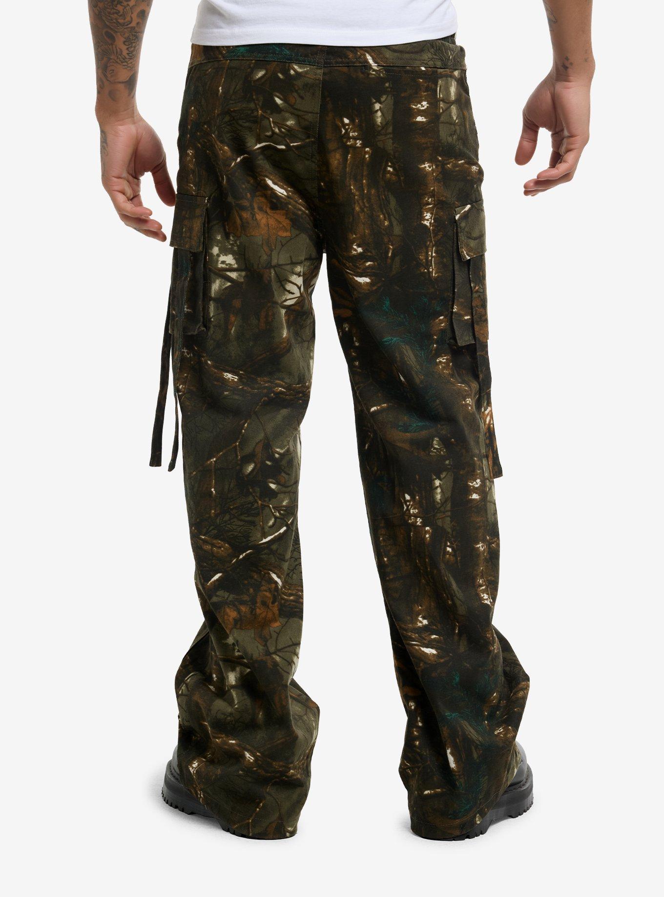 Dark Tree Camouflage Drawstring Cargo Pants, , hi-res