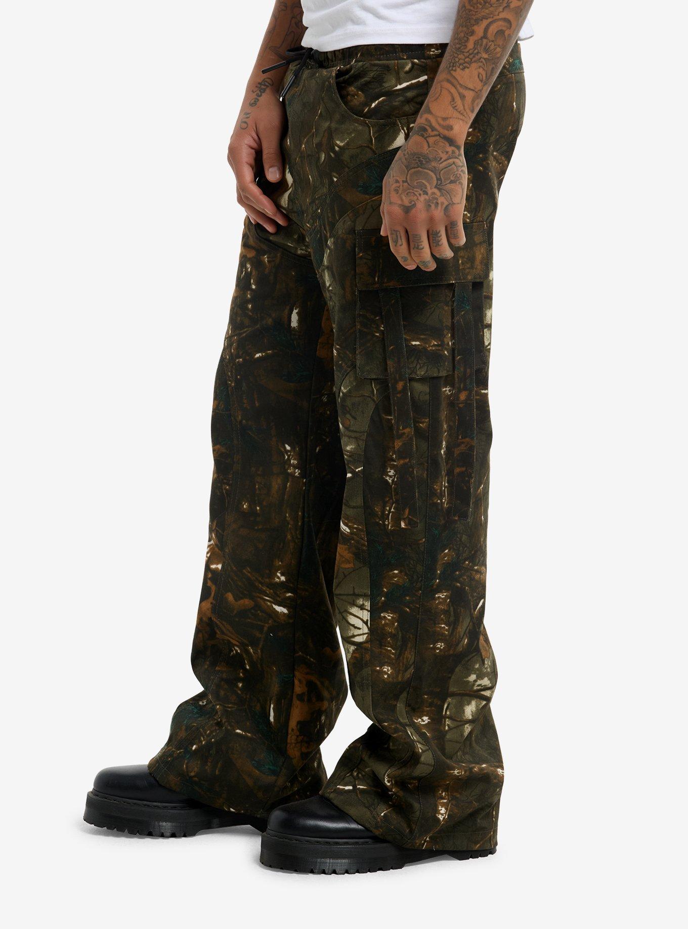 Dark Tree Camouflage Drawstring Cargo Pants, MULTI, alternate