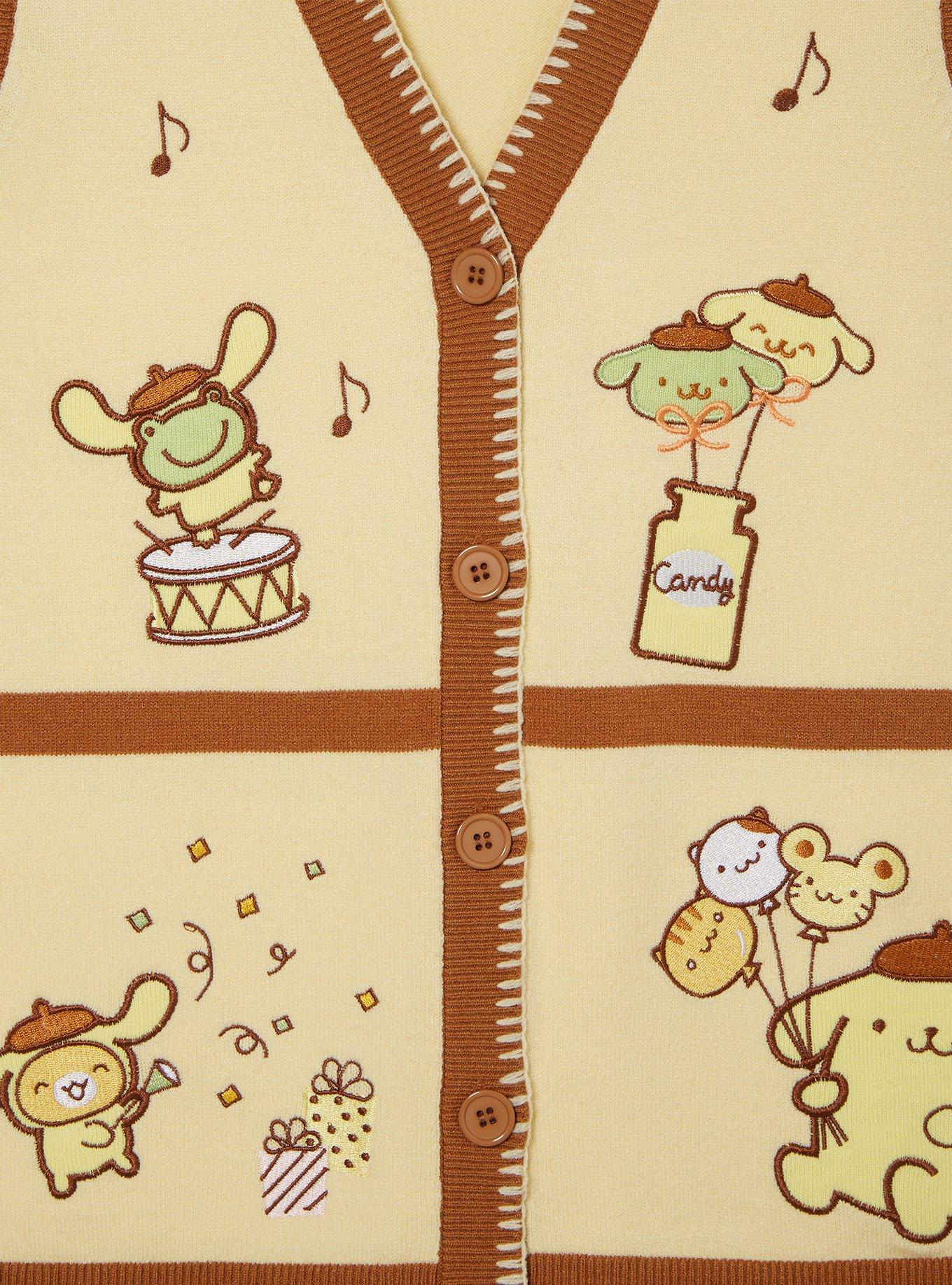 Sanrio Pompompurin Party Women's Sweater Vest - BoxLunch Exclusive, PALE YELLOW, alternate