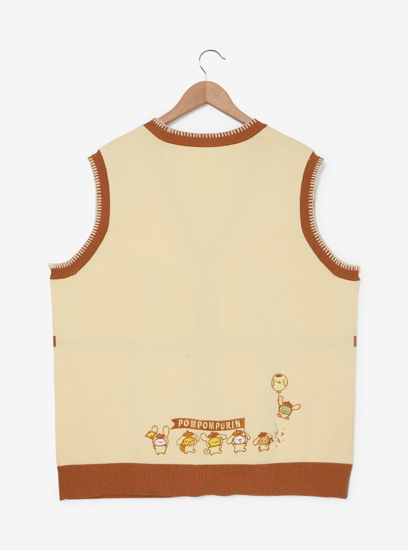 Sanrio Pompompurin Party Women's Plus Size Sweater Vest - BoxLunch Exclusive, , hi-res
