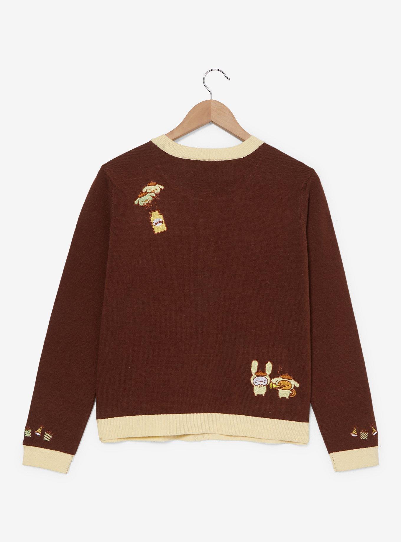Sanrio Pompompurin Party Embroidered Women's Cardigan - BoxLunch Exclusive, , hi-res