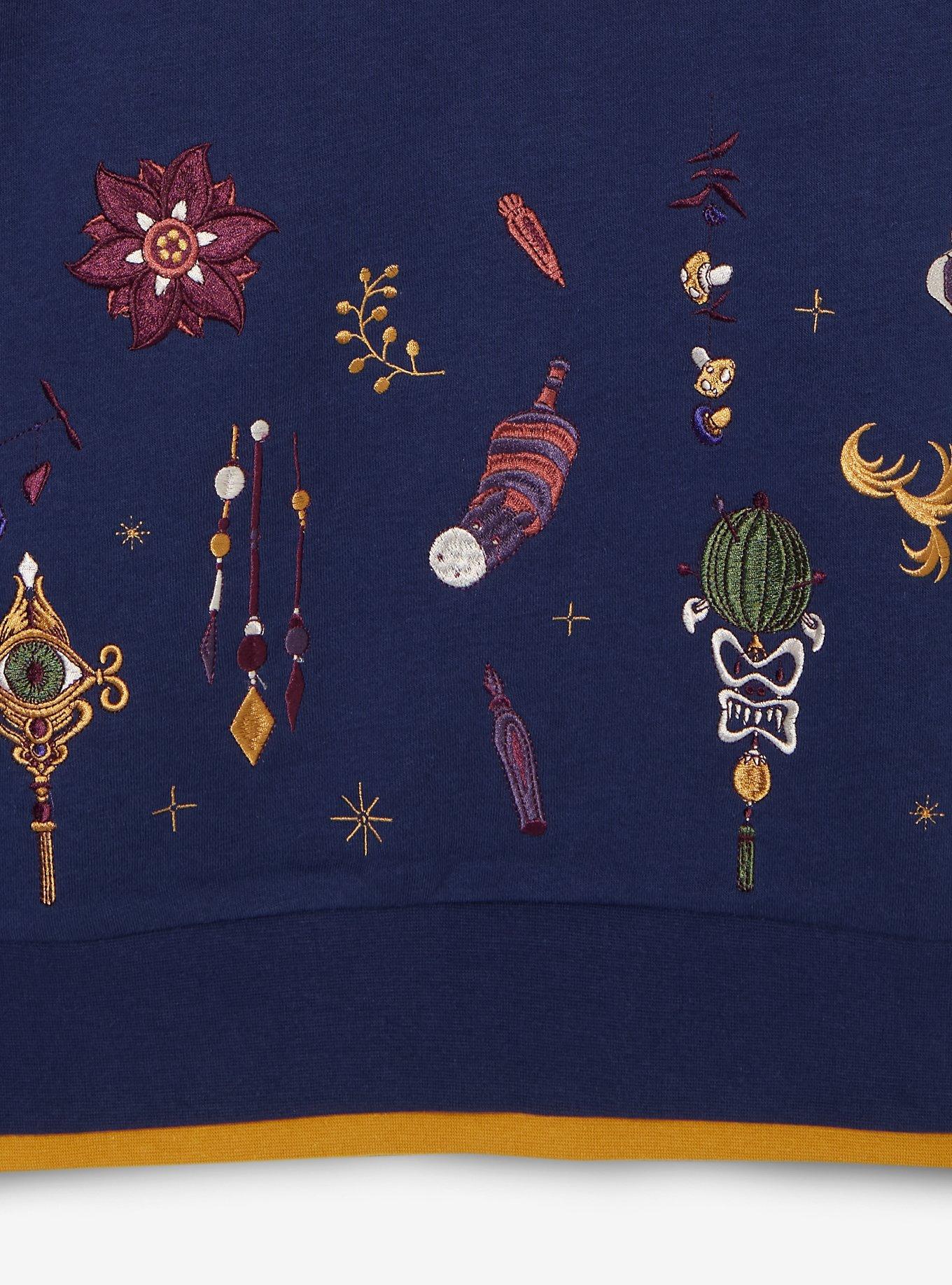 Her Universe Studio Ghibli® Howl's Moving Castle Embroidered Icons Crewneck - BoxLunch Exclusive, NAVY, alternate