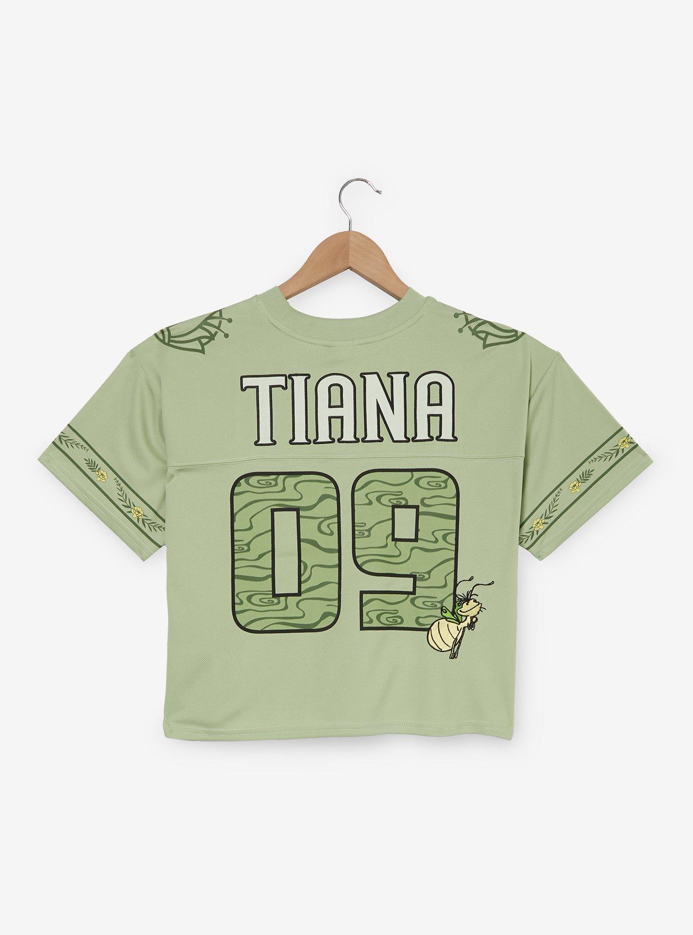 Disney The Princess and The Frog Tiana Women's Cropped Football Jersey - BoxLunch Exclusive, , hi-res
