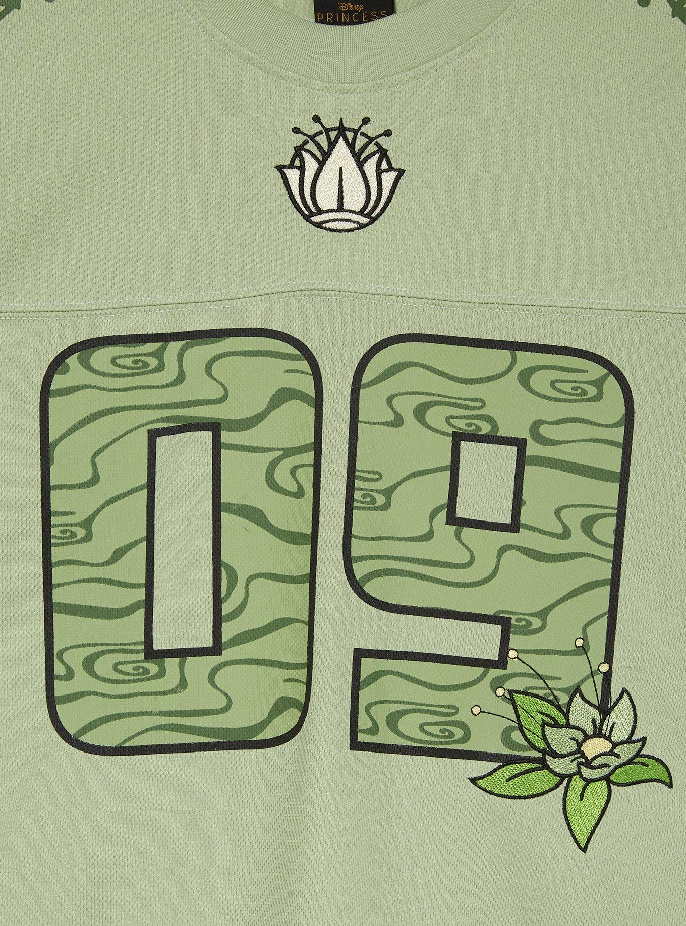 Disney The Princess and The Frog Tiana Women's Cropped Football Jersey - BoxLunch Exclusive, LIGHT GREEN, alternate - view 3